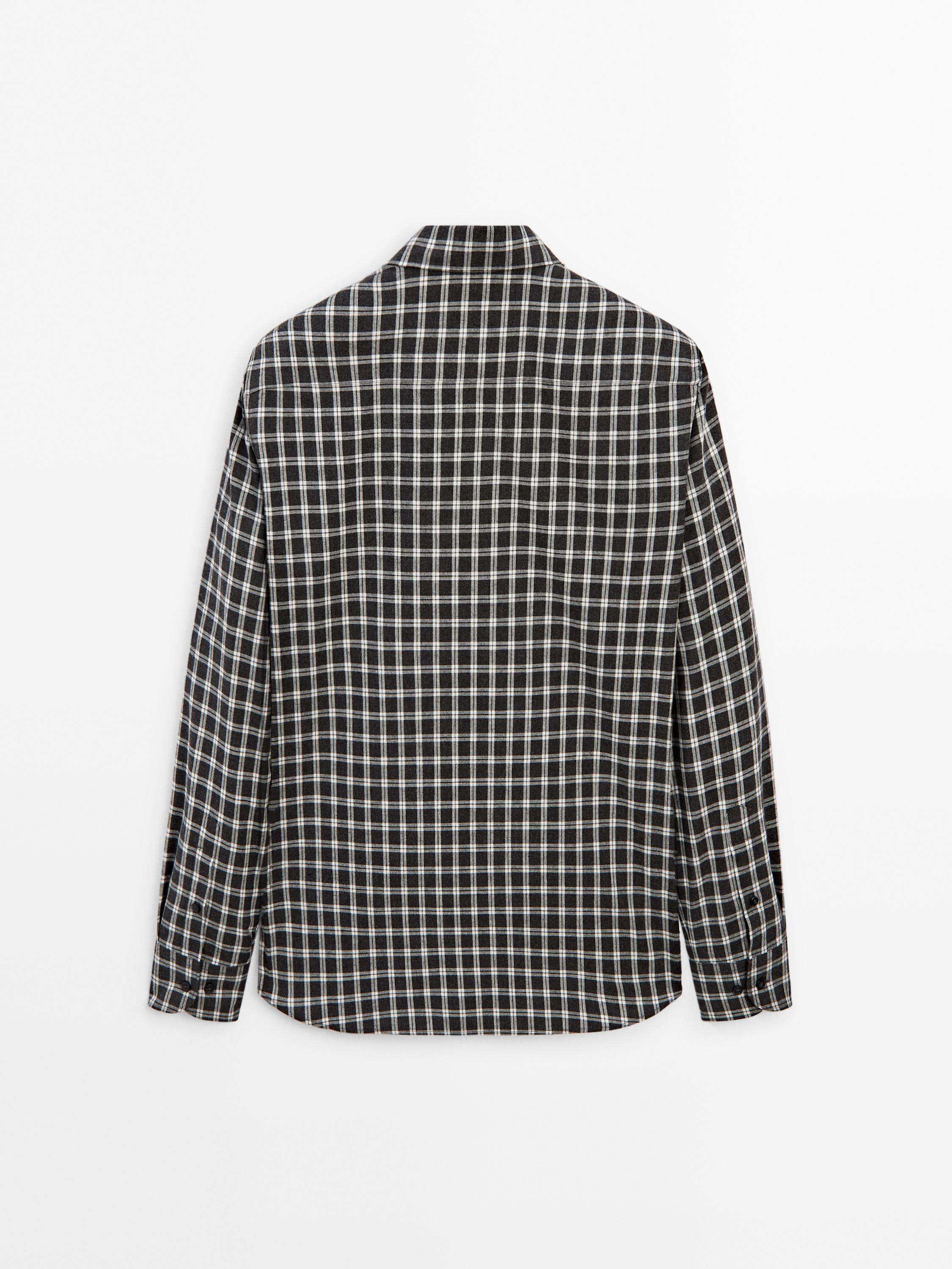 100% cotton melange check shirt