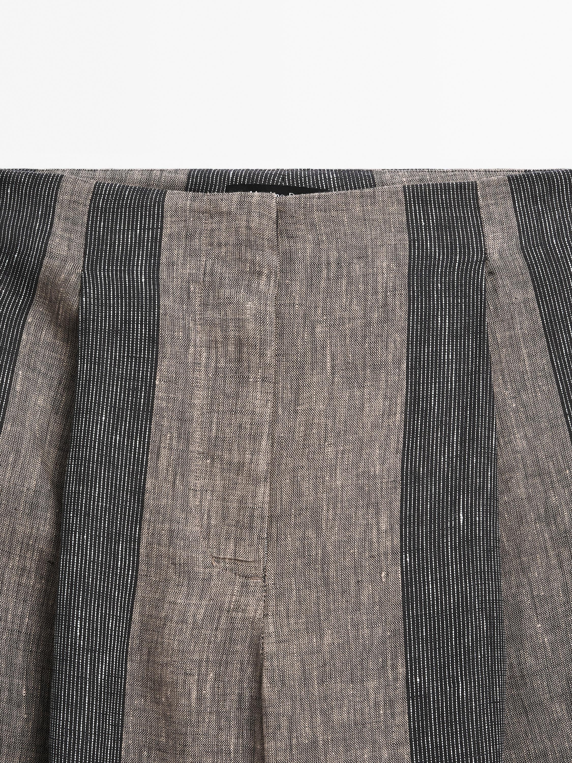 Palazzo trousers with contrast stripe