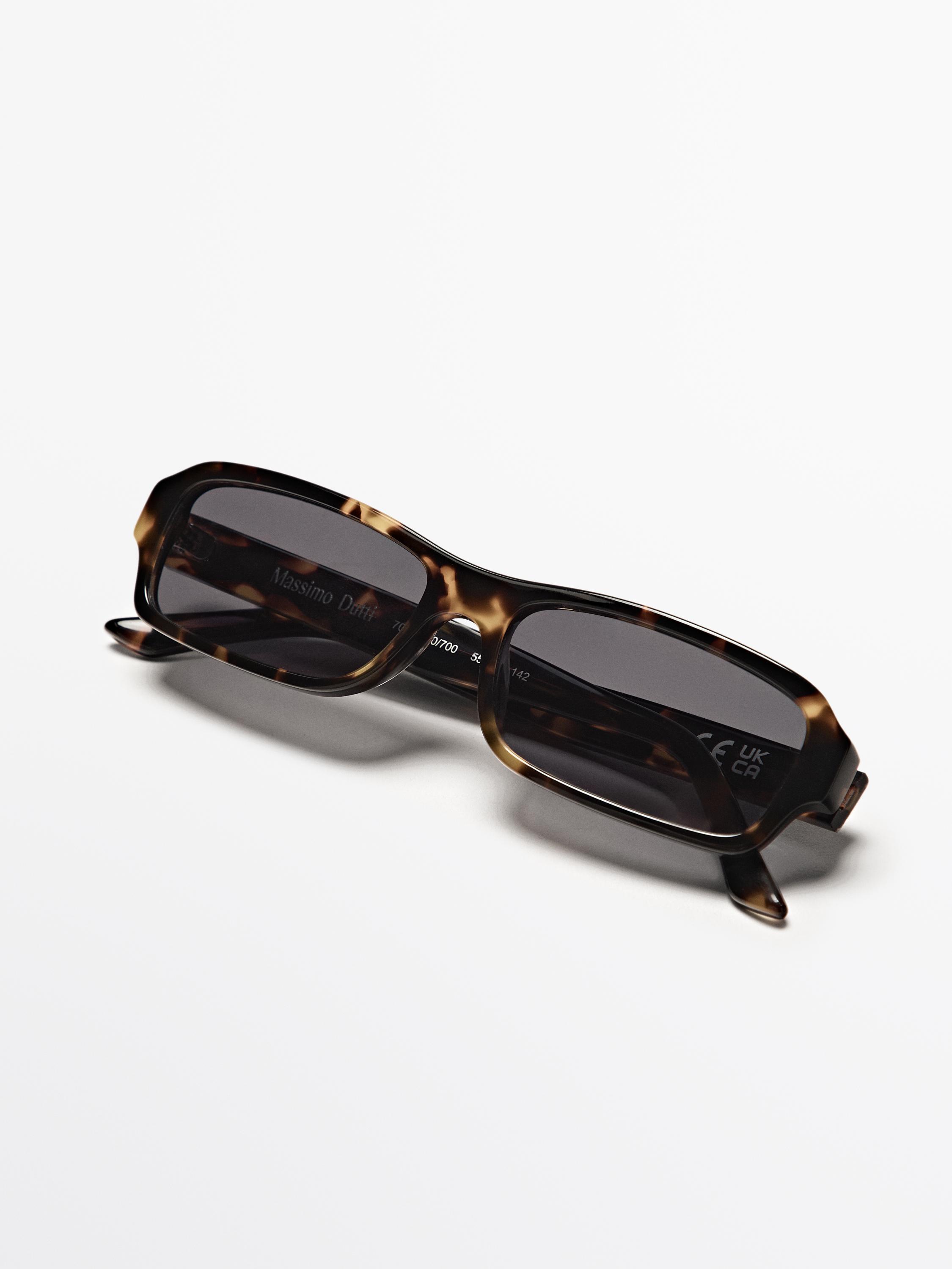 Elongated sunglasses