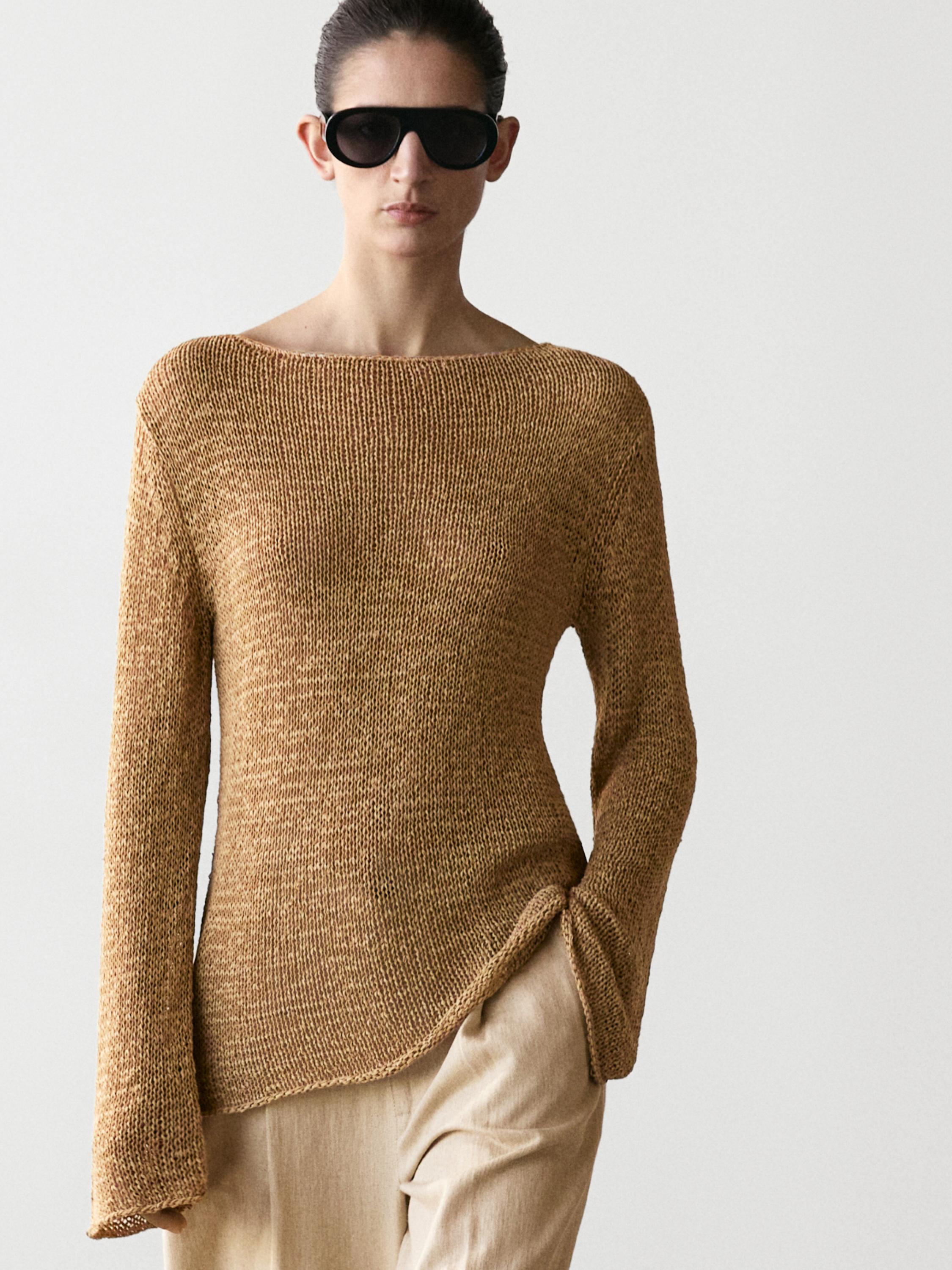 Loose fit high-waist trousers