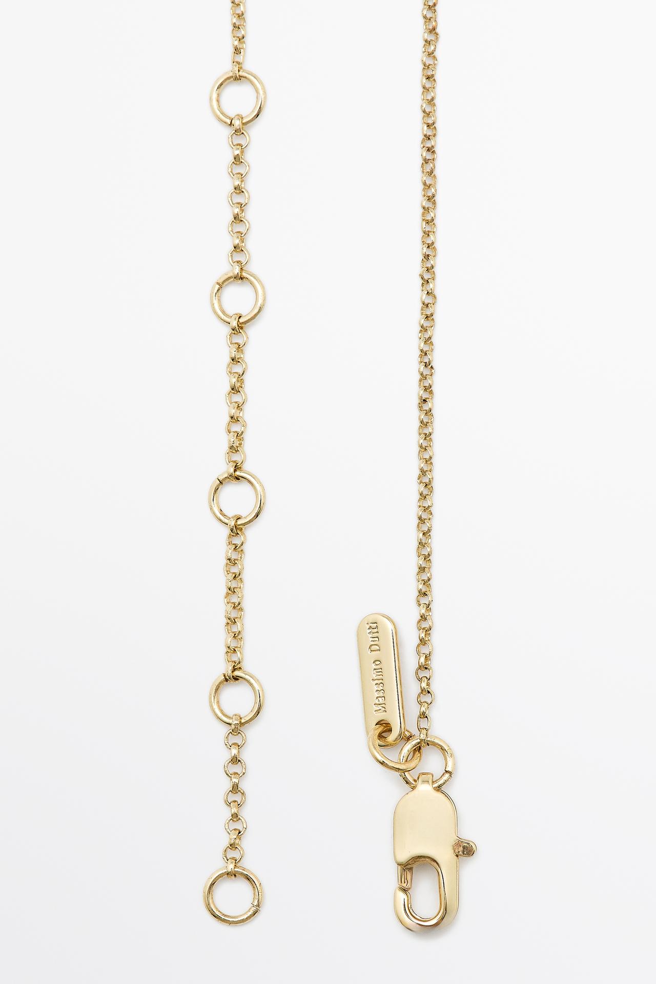 Irregular crystal oval necklace — GOLDEN