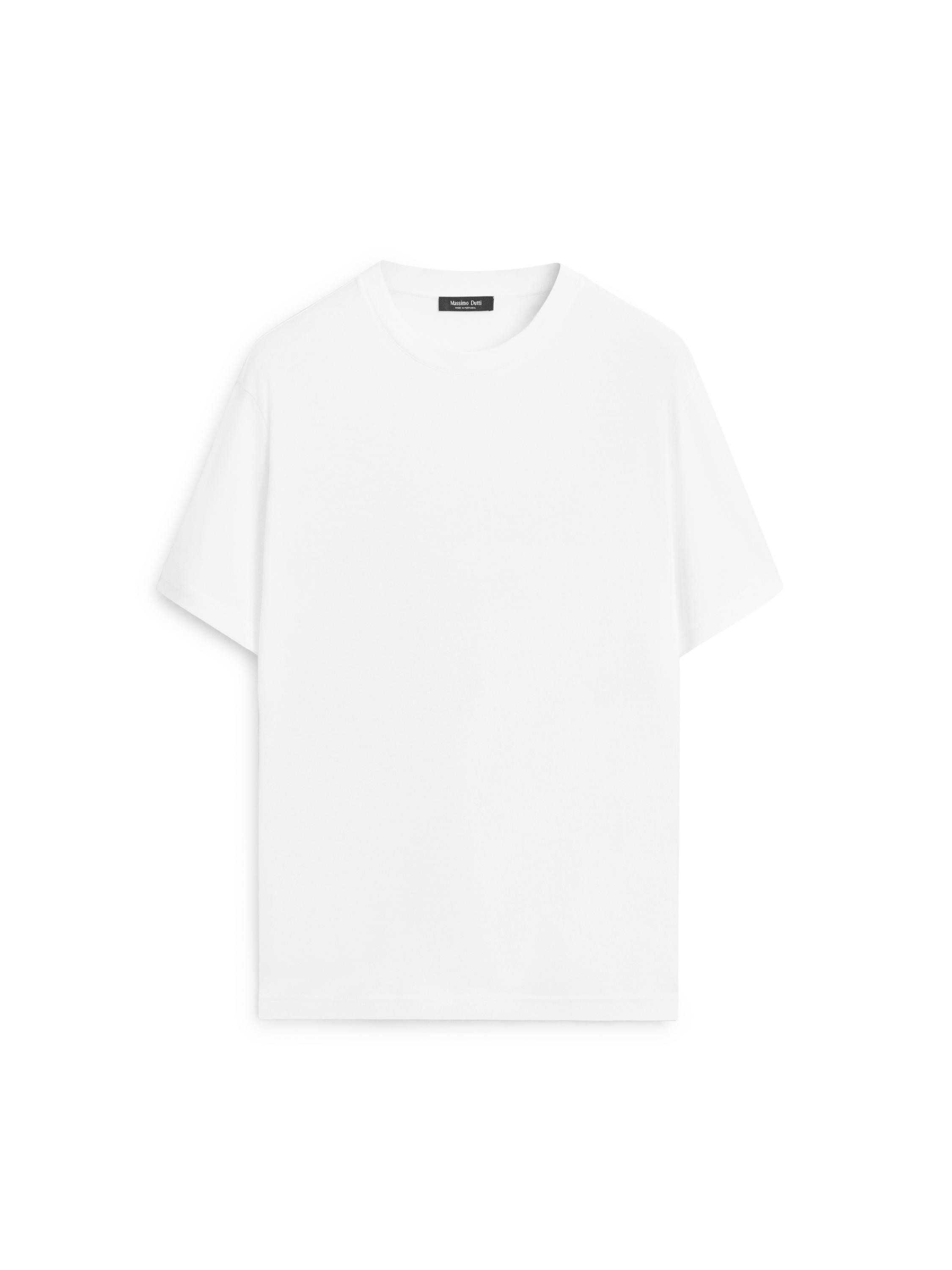 100% cotton short-sleeve T-shirt — WHITE