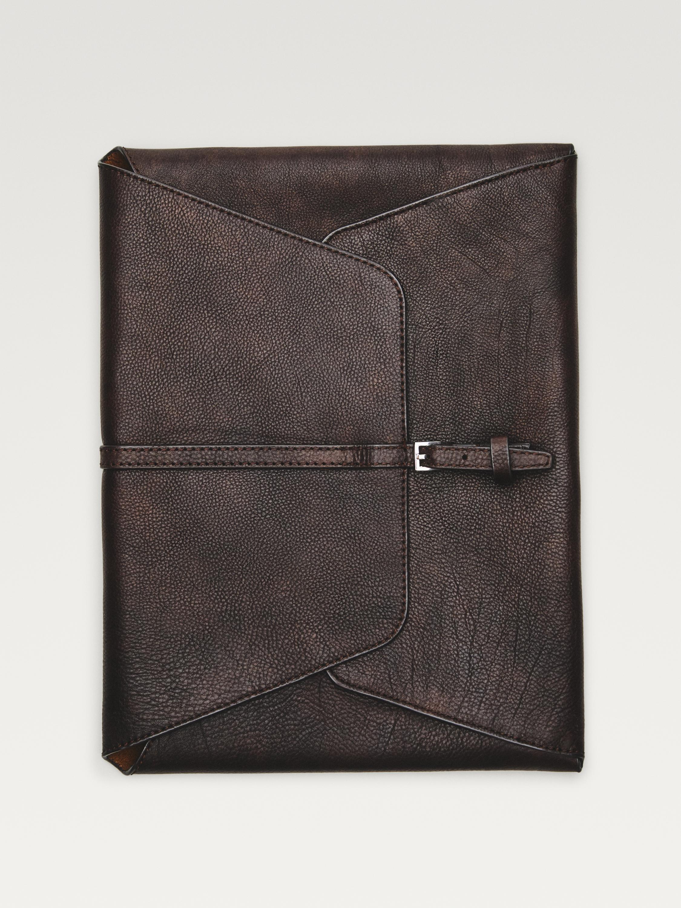 Nappa leather iPad case — BROWN