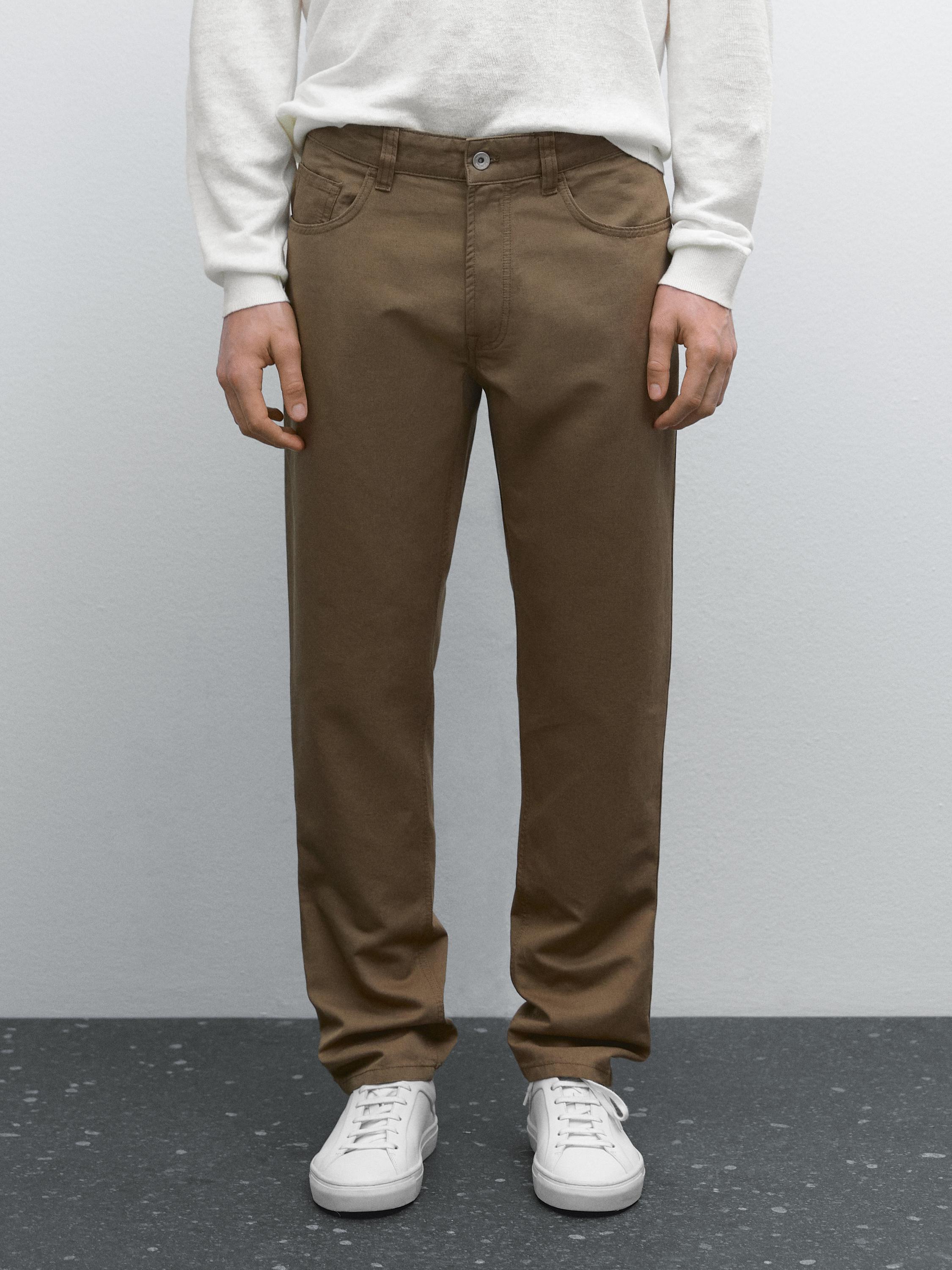 Hose im Tapered-Fit aus Baumwollmischgewebe