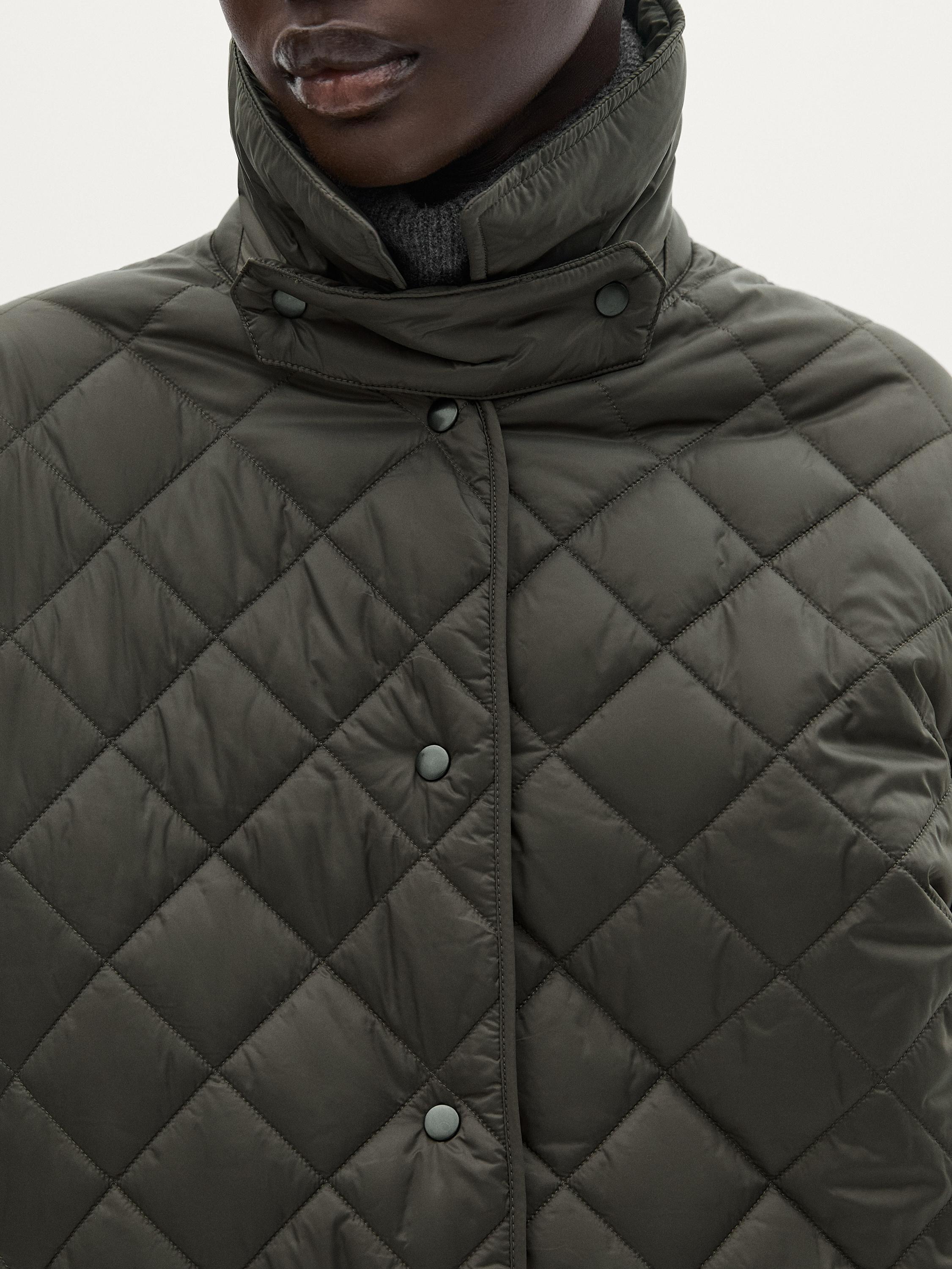 Lightweight quilted jacket with snap buttons · Khaki, Black · Coats And  Jackets | Massimo Dutti