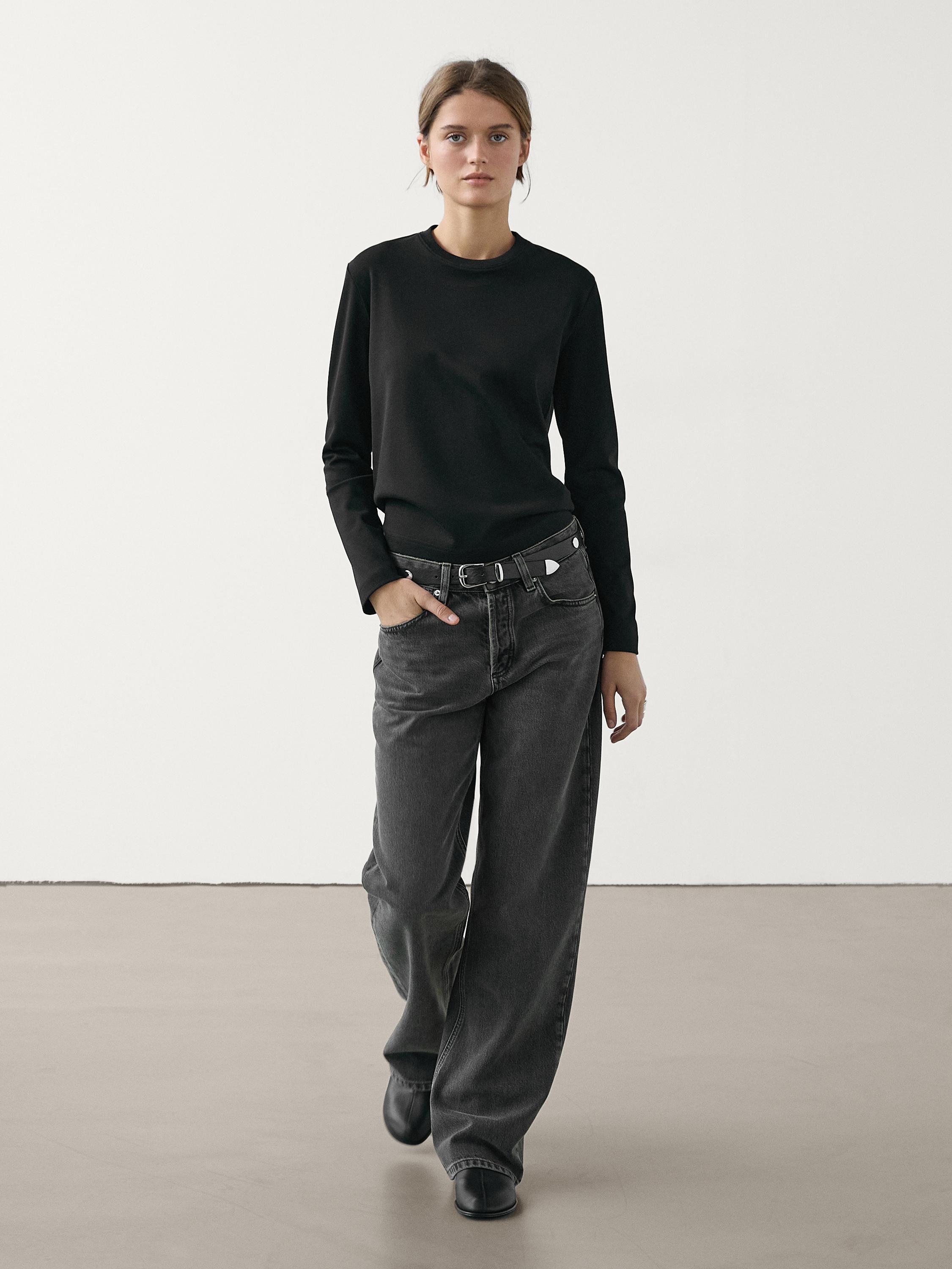 100% cotton interlock long sleeve T-shirt
