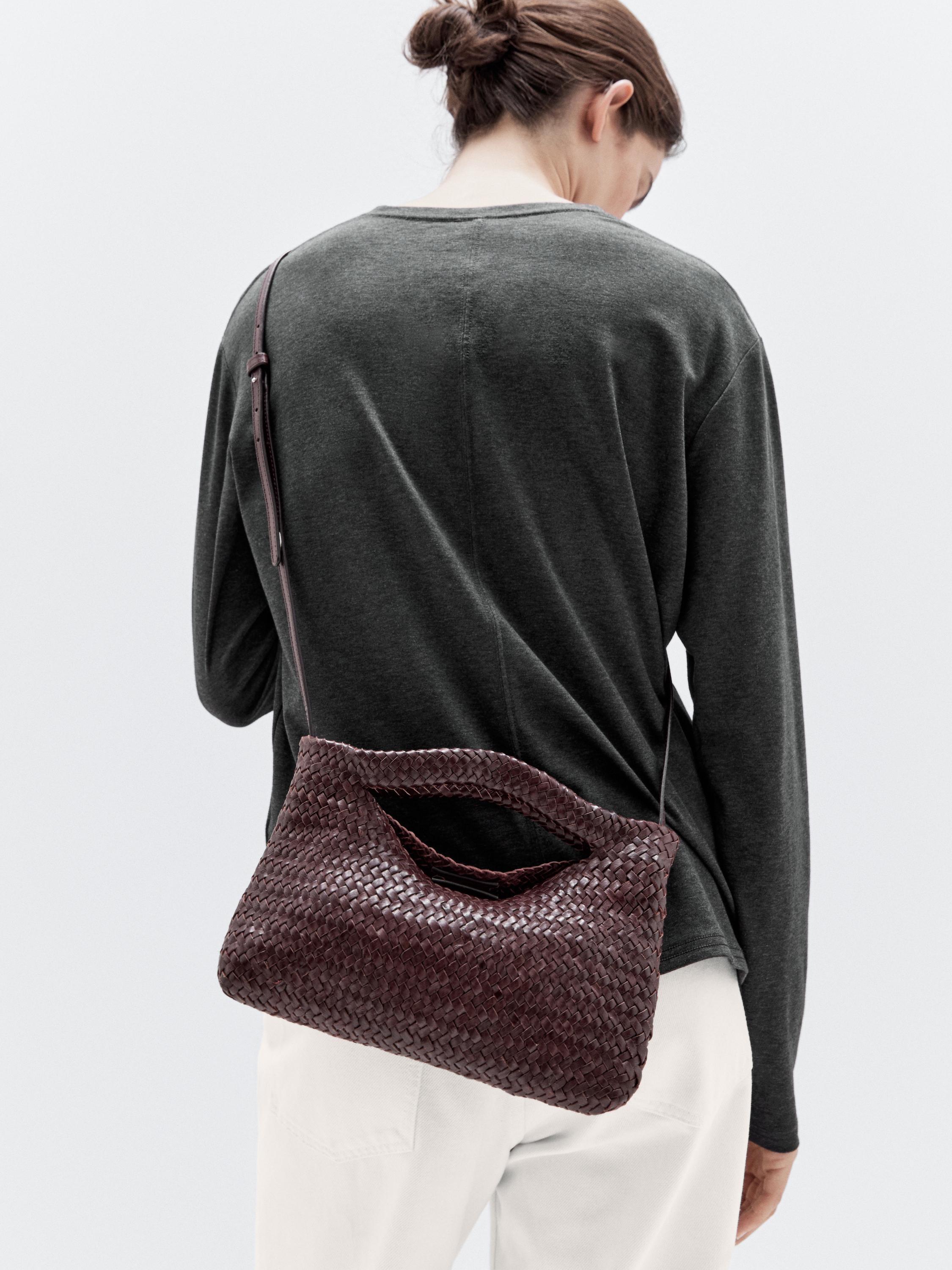 Woven nappa leather mini bag