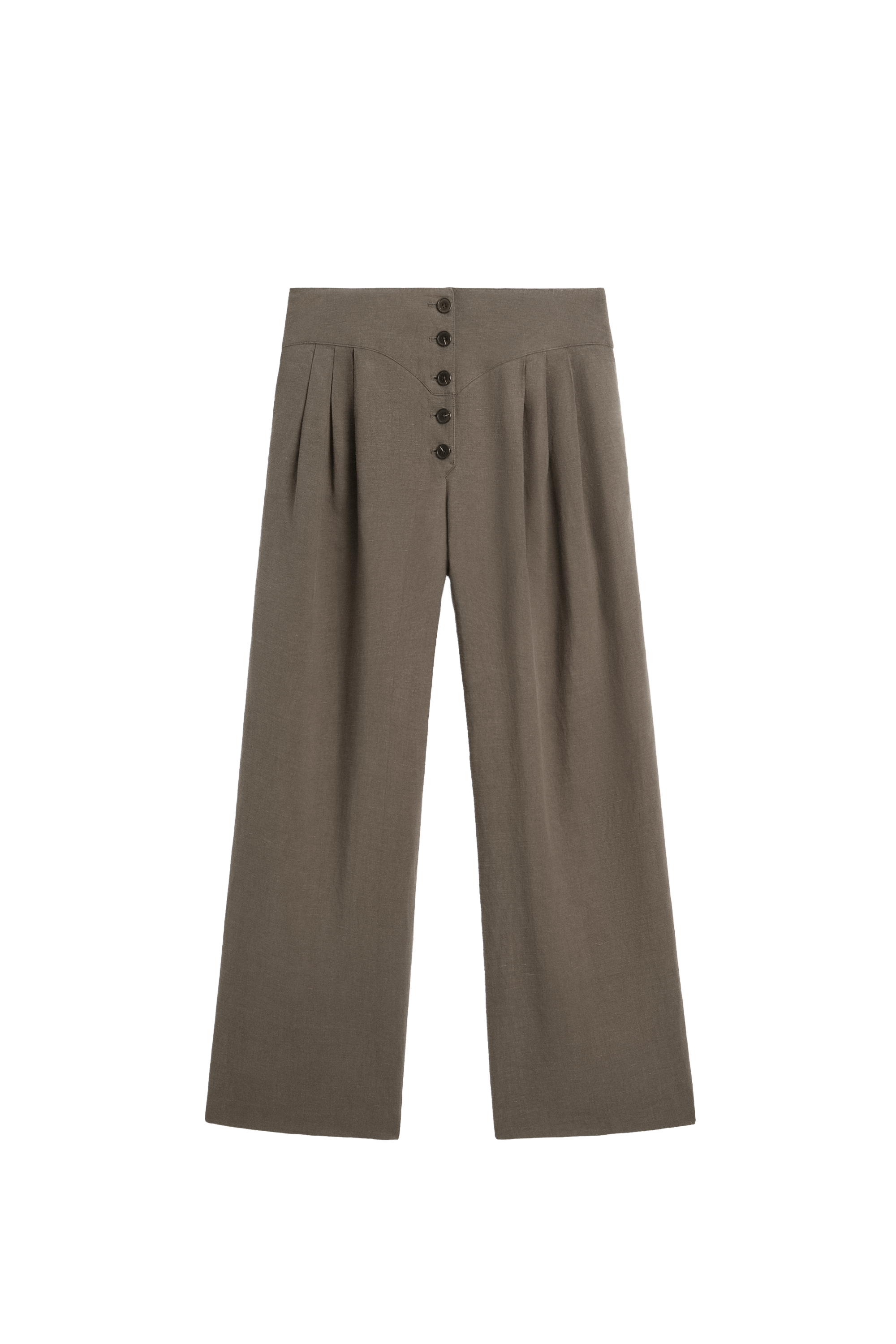 Massimo Dutti Pileli keten karışımlı pantolon