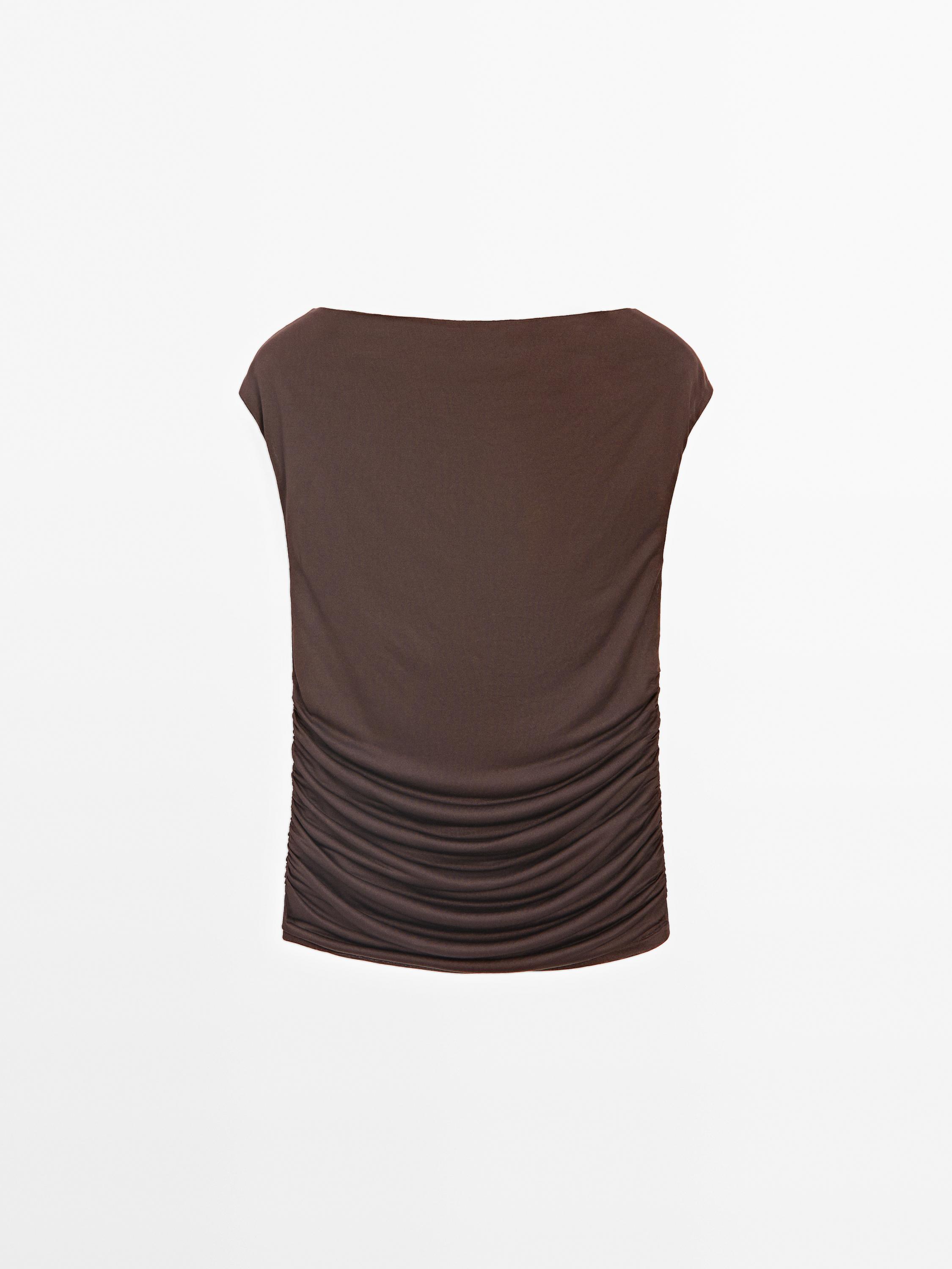Top with draped detail