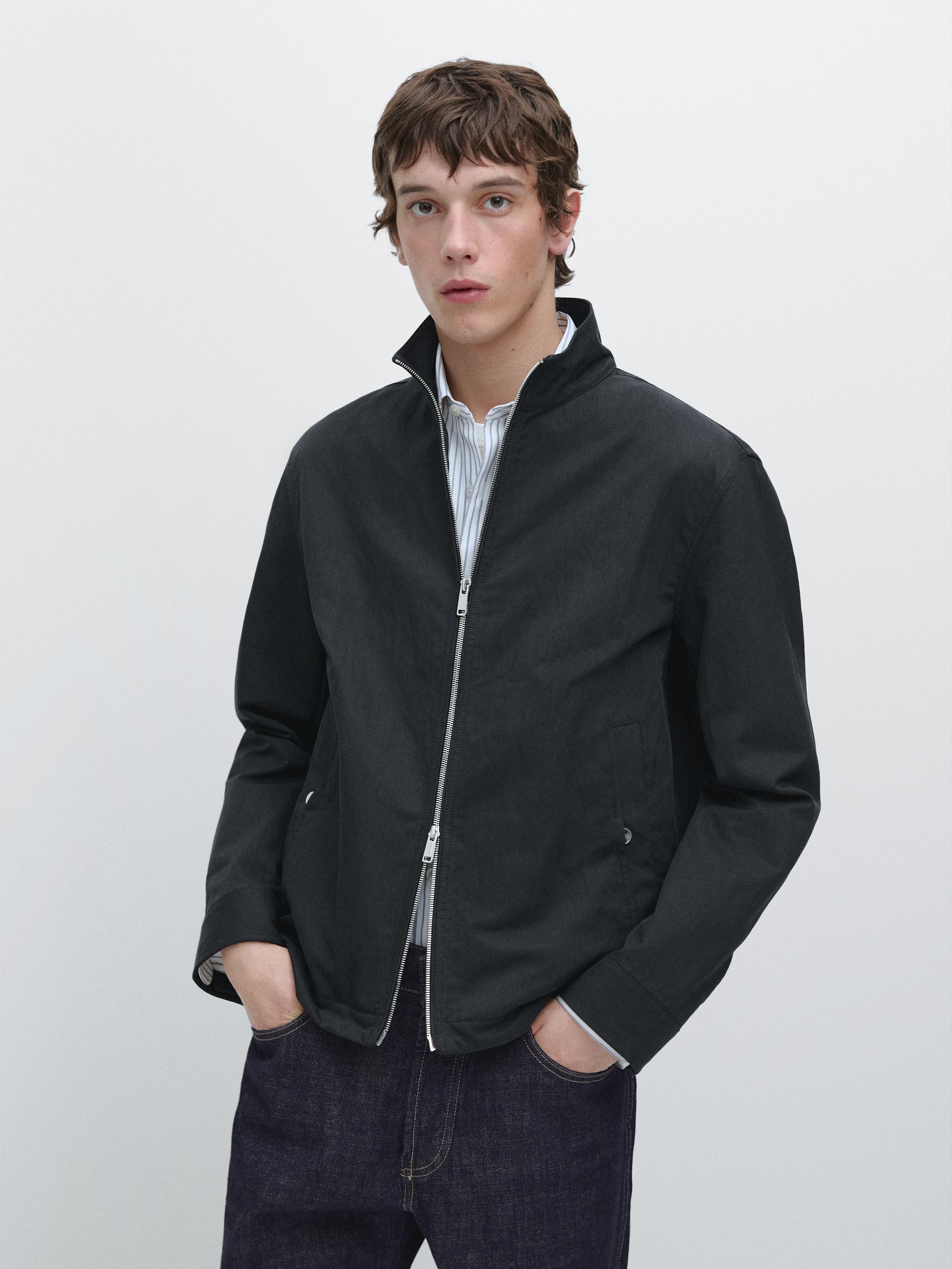 Short jacket with pocket details — NAVY BLUE