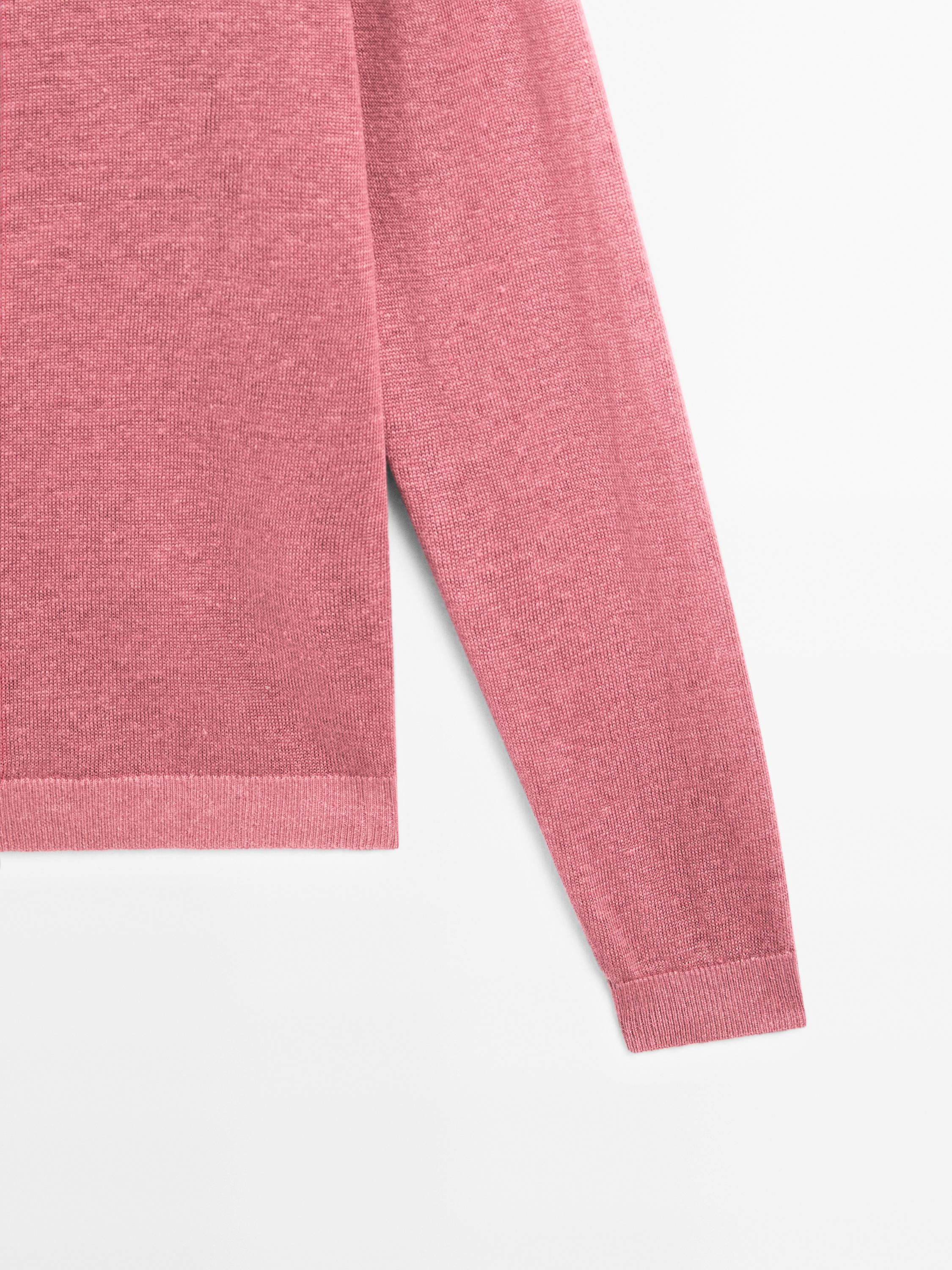 100% linen boat neck sweater