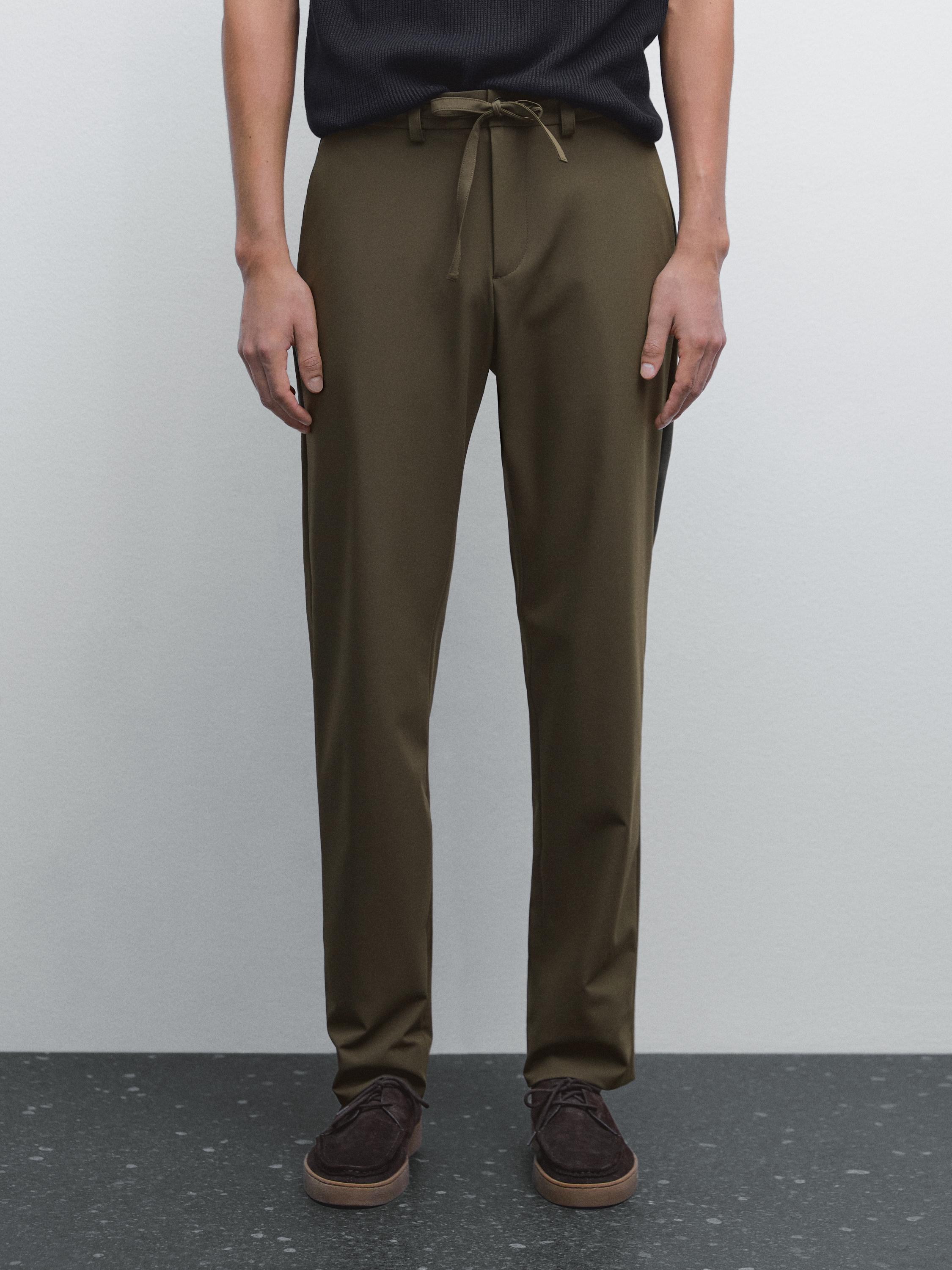 Regular-fit technical trousers