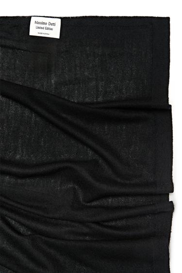 Fine 100% Cashmere Scarf - LIMITED EDITION — BLACK 9