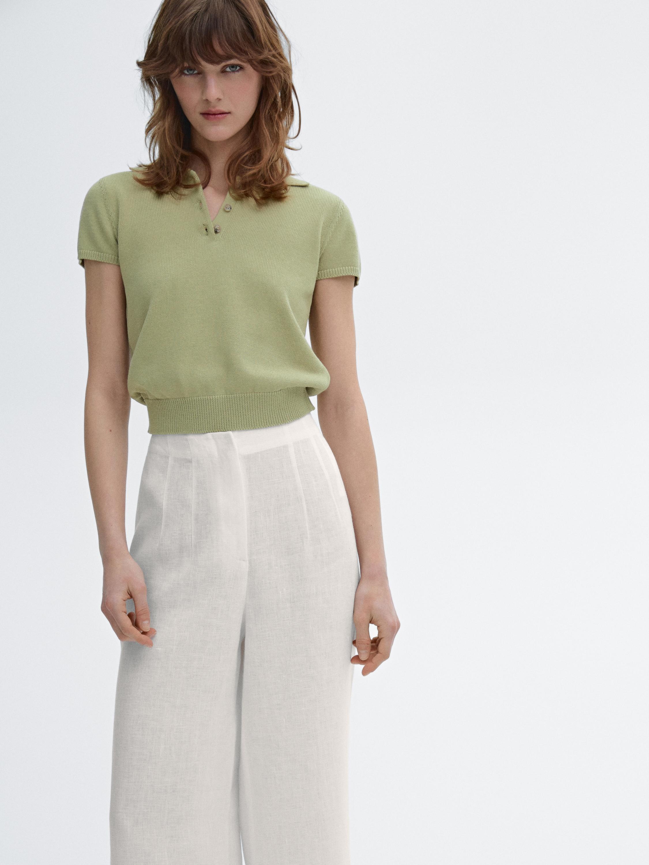 Wide leg trousers with flared detail