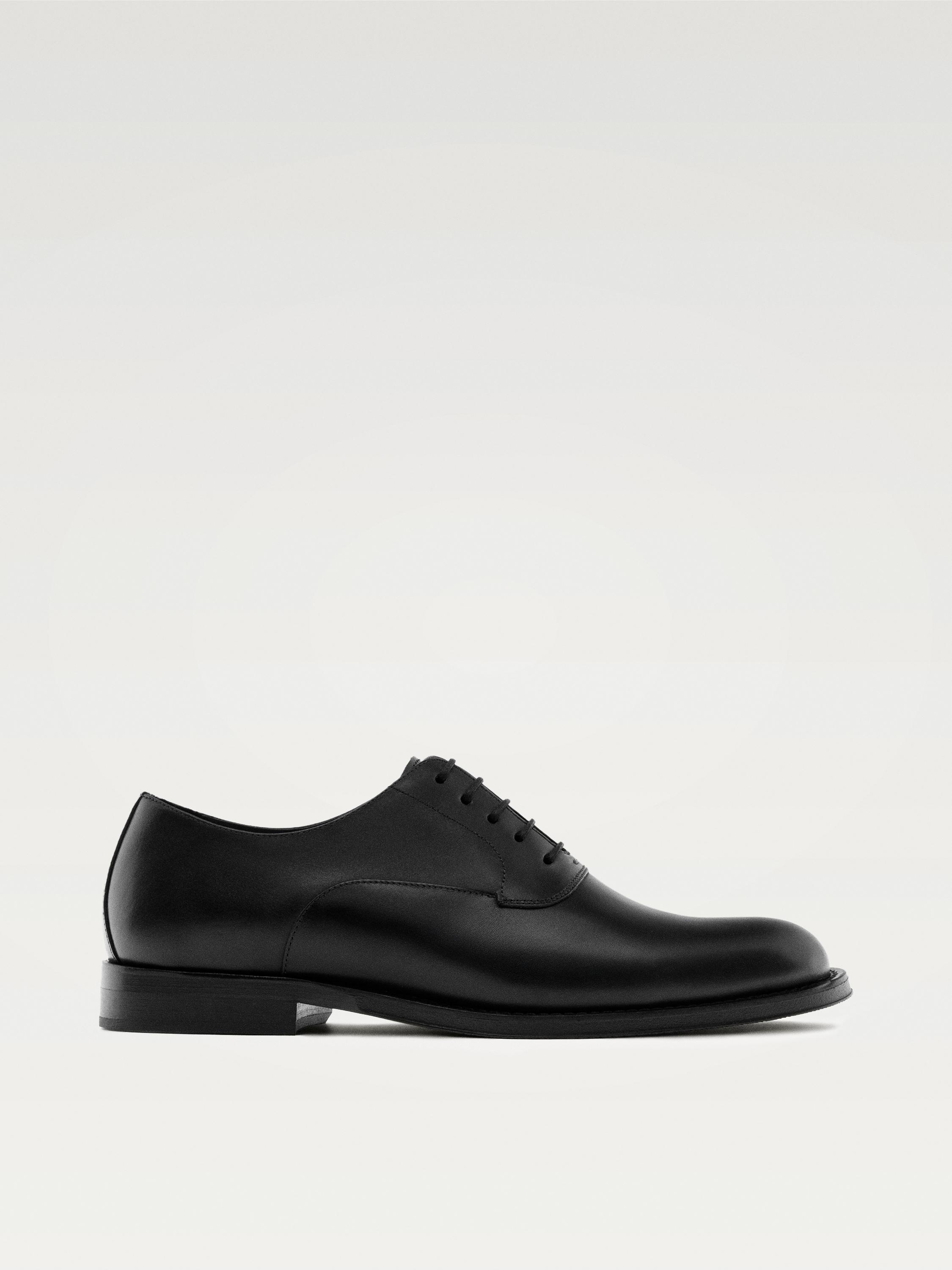 Smart leather shoes — BLACK