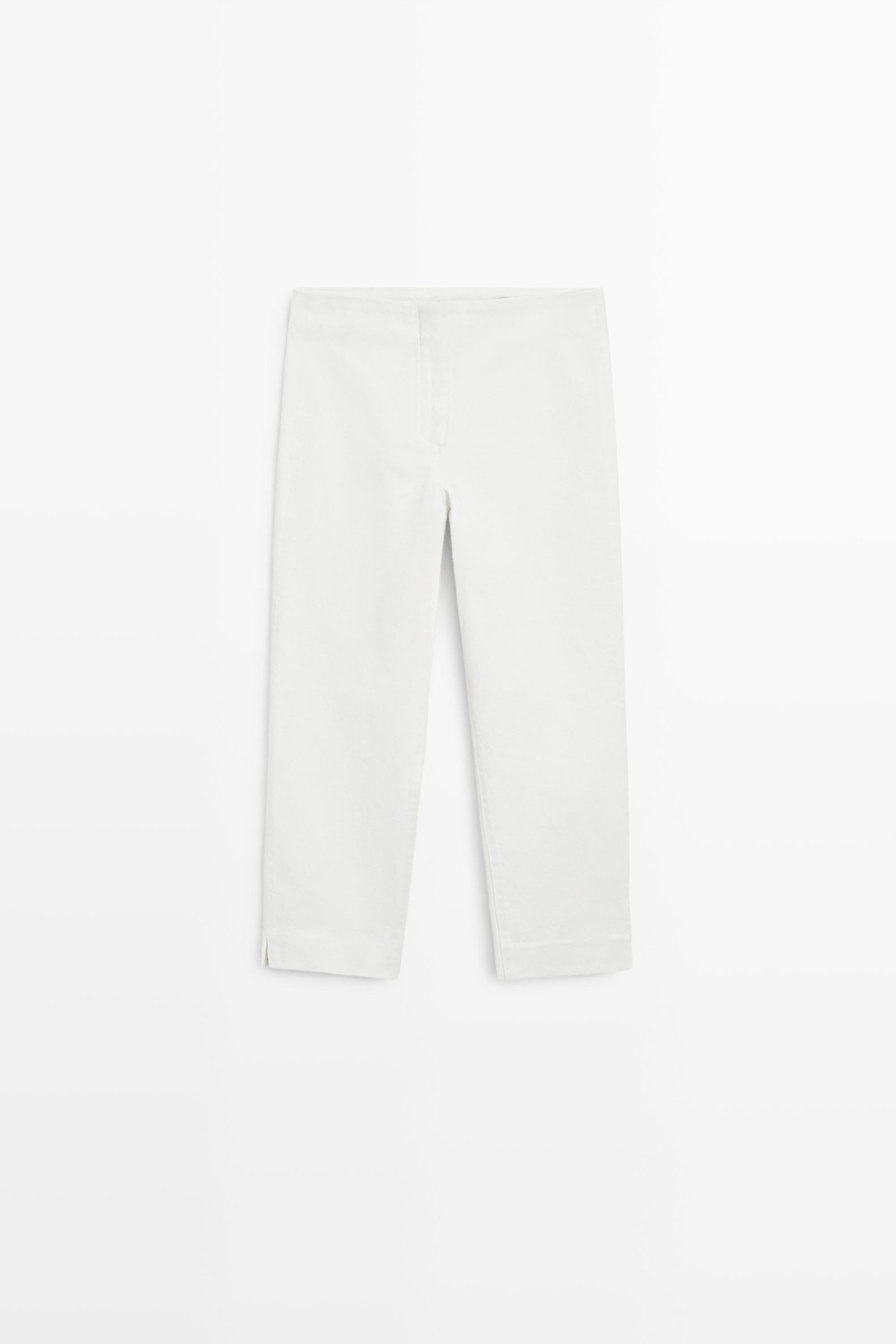 Denim capris — Off white