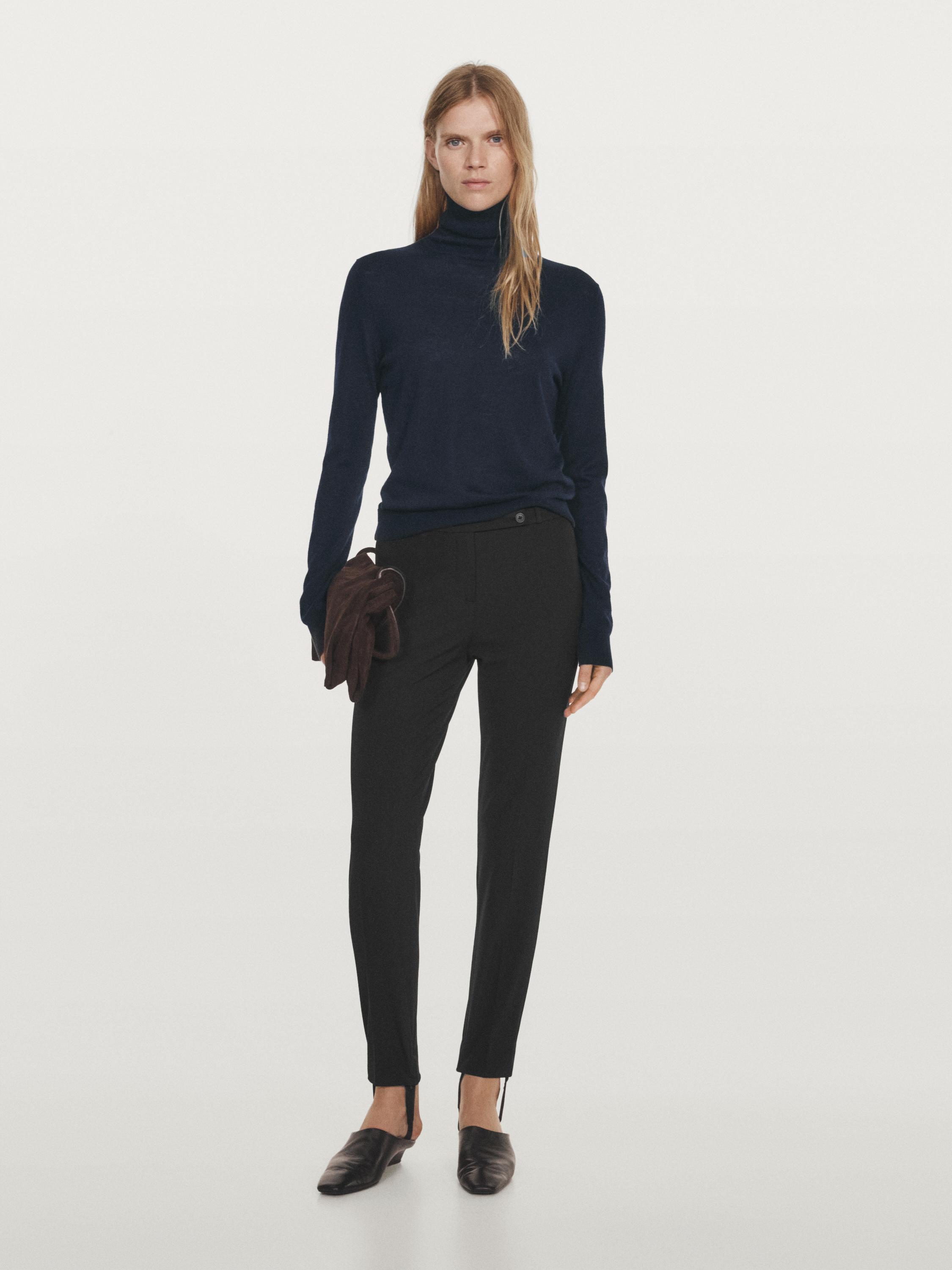 100% cotton trousers with elasticated hems