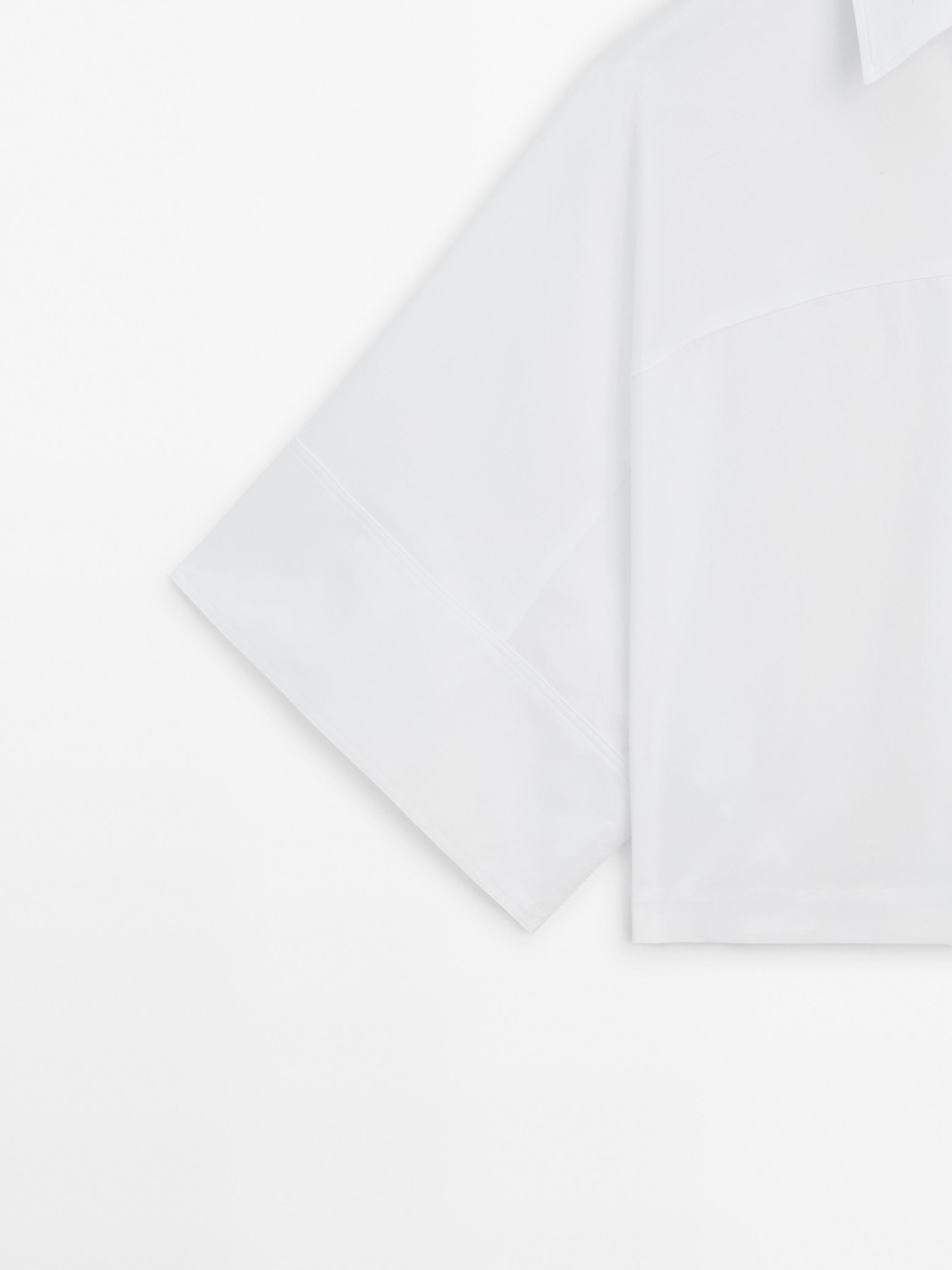 Chemise cropped en coton ensemble