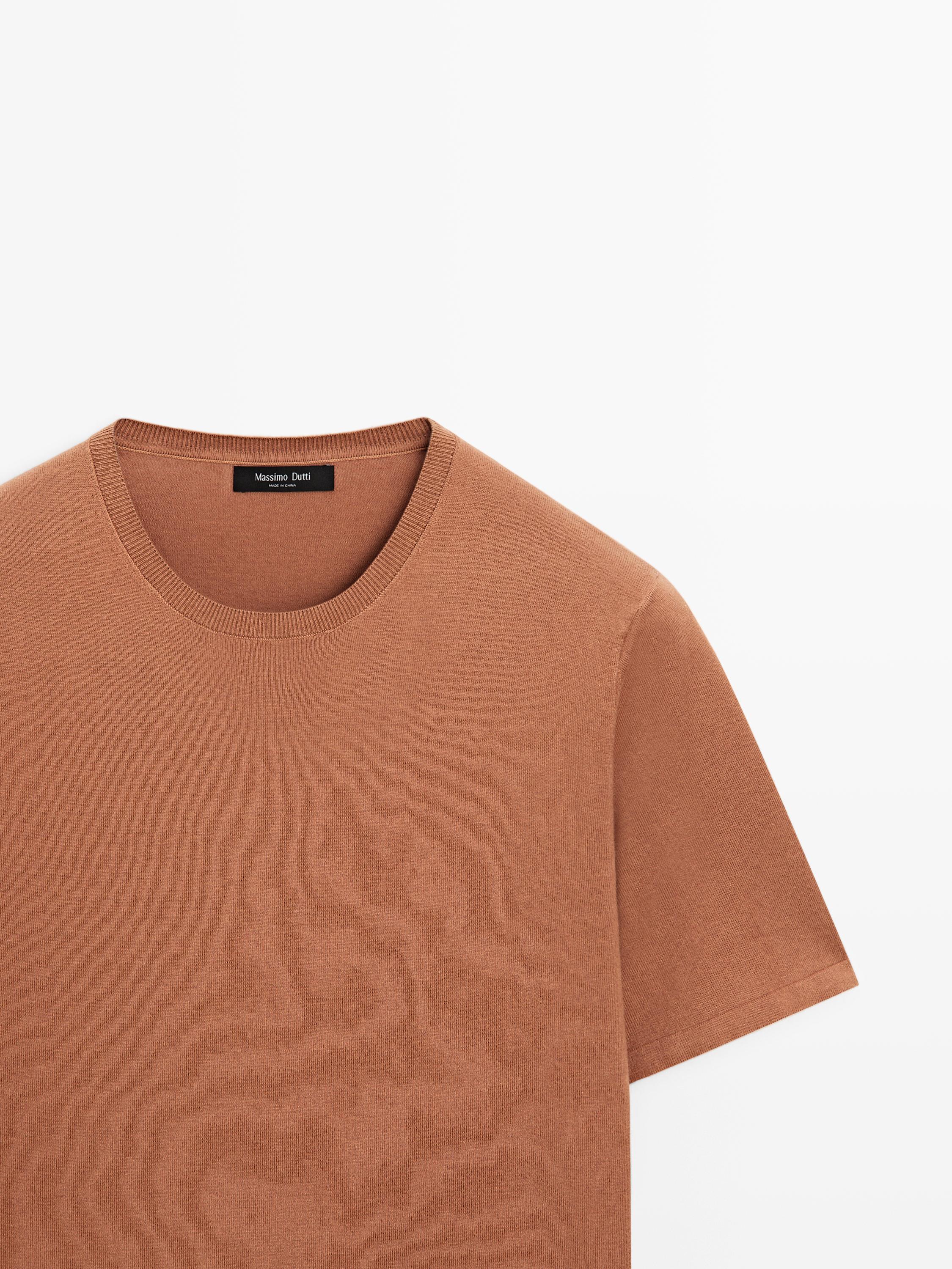 Cotton blend knit T-shirt