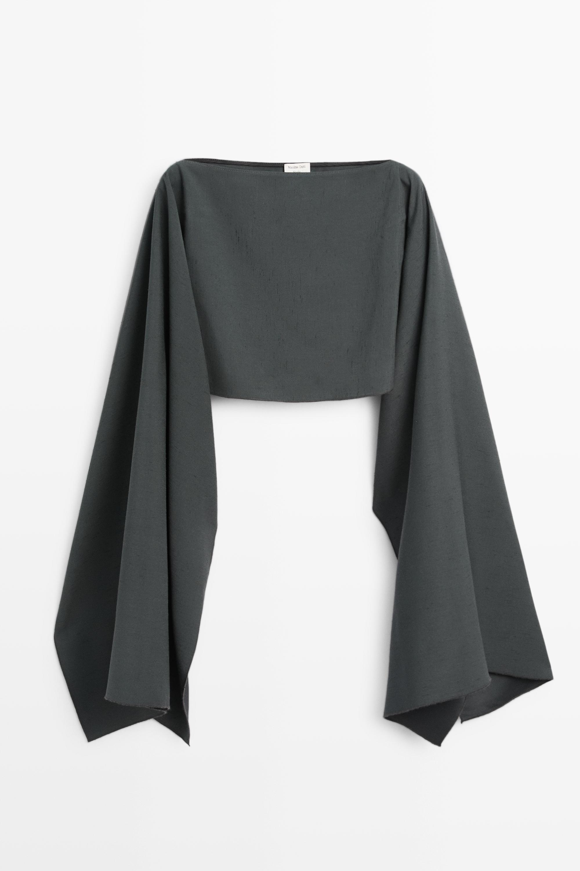 Flowing asymmetric total look cape - STUDIO