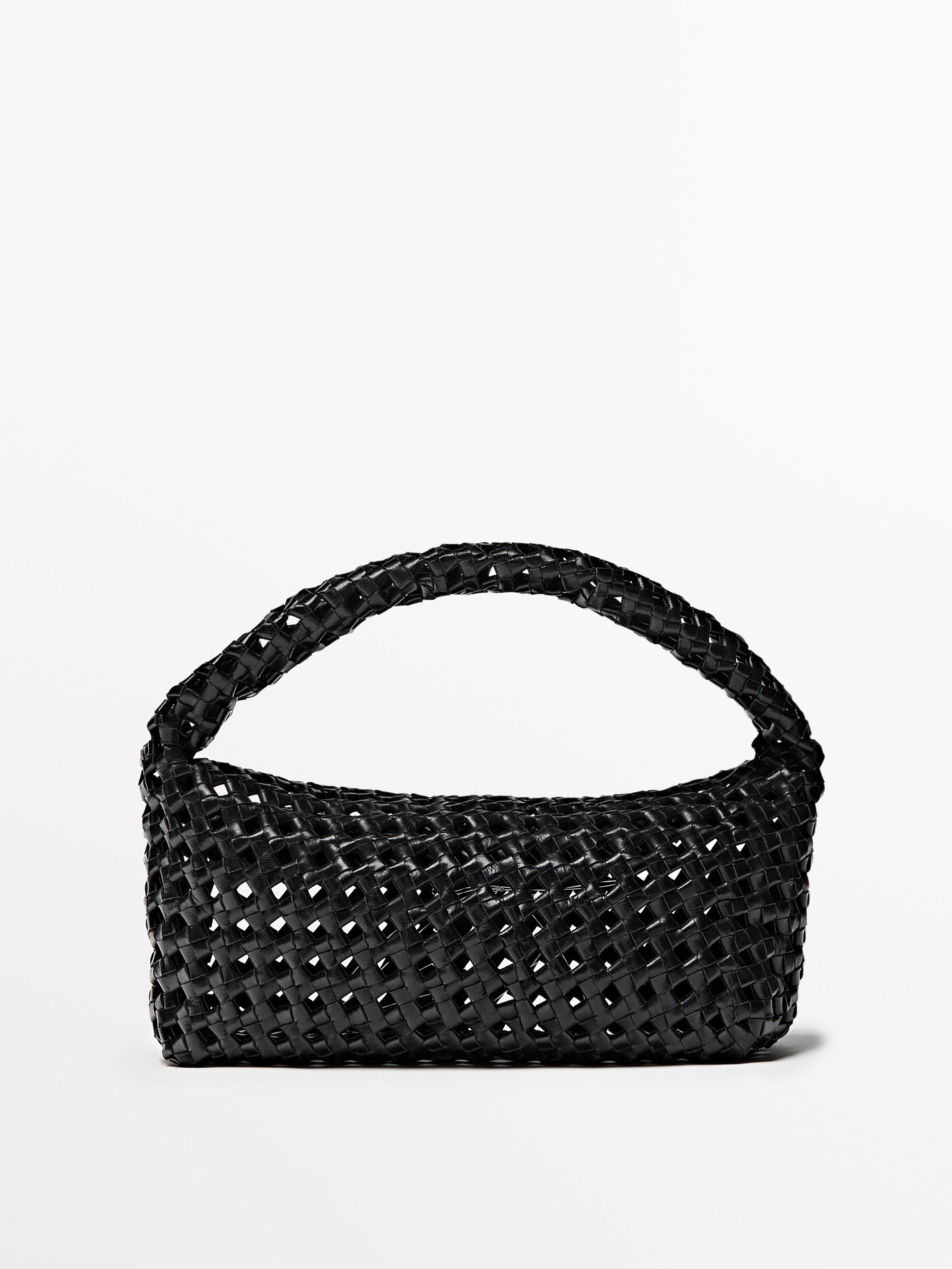Sac moyen en cuir nappa tressé
