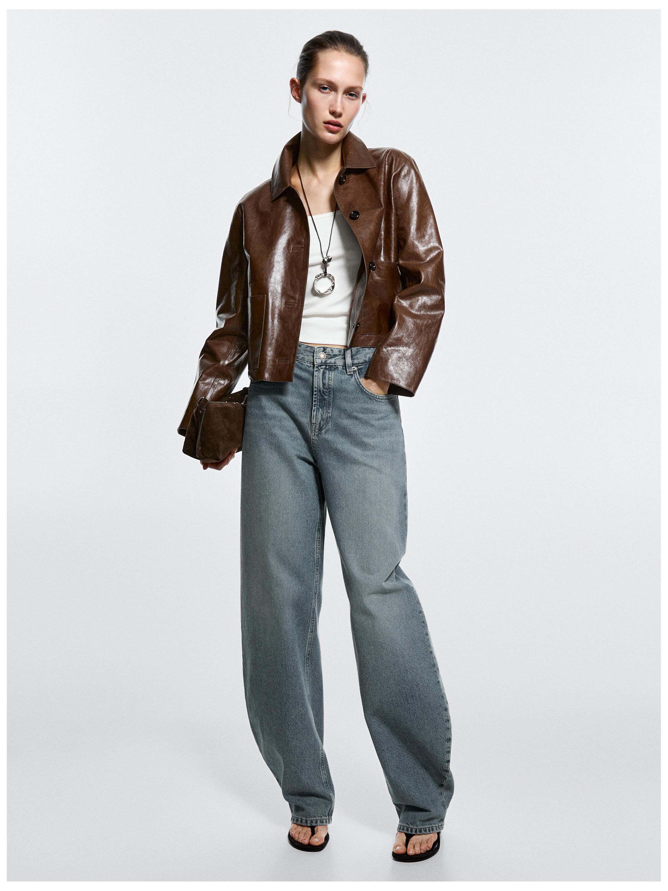 High-waist barrel fit jeans — Light Blue