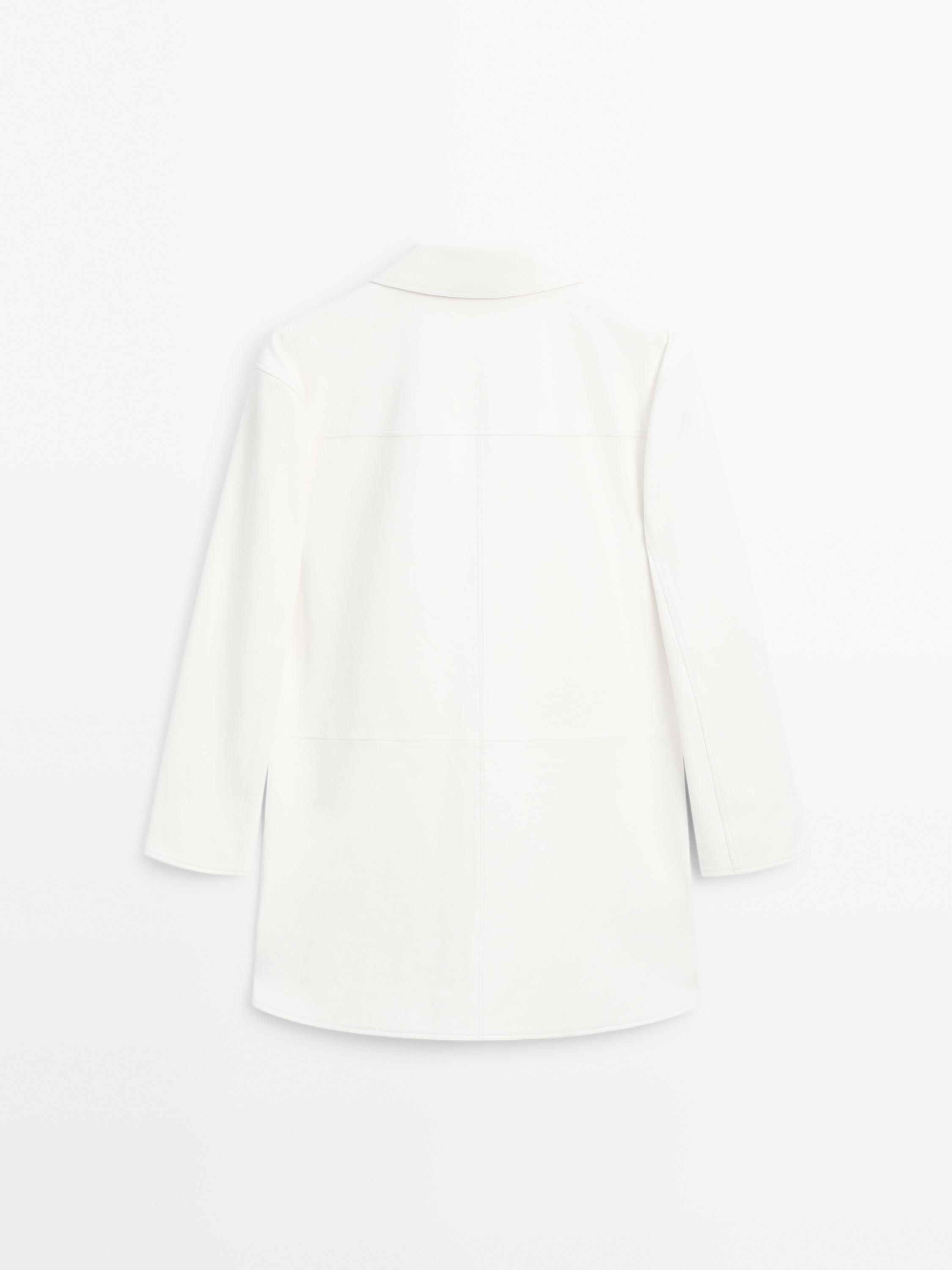 Medium nappa leather coat