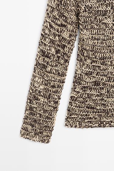 Marled knit sweater — SAND 7