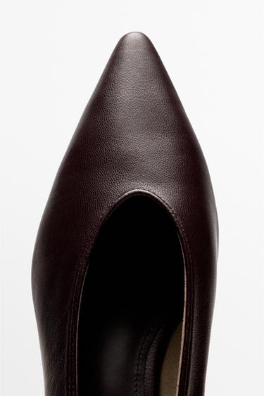 Pointed-toe heel shoe — BURGUNDY 7