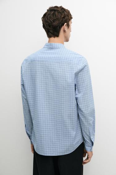 Relaxed fit plaid shirt — BLUE 5