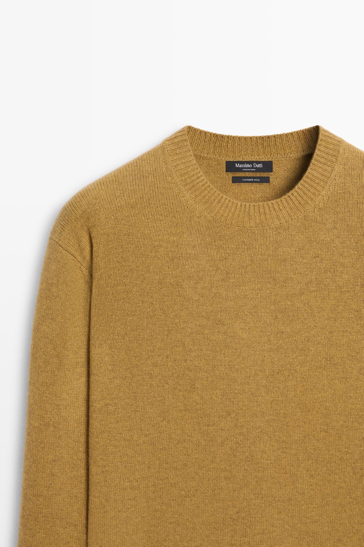 Cashmere round neck knit sweater — OCHRE