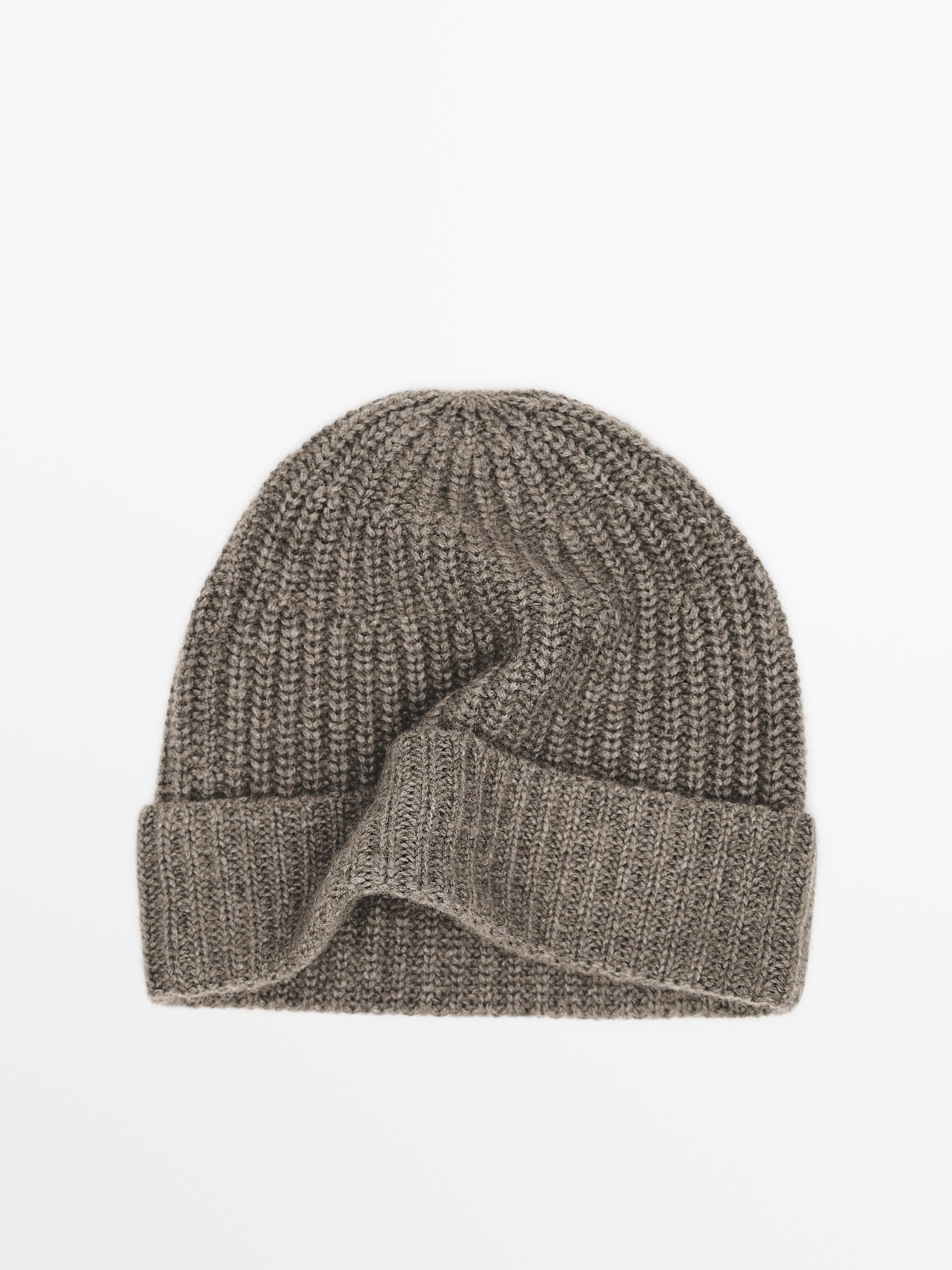 Gorro canalé 100 % caxemira