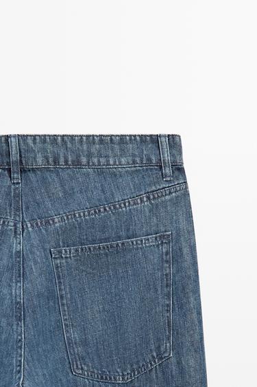100% linen wide-leg jeans — DARK BLUE 9