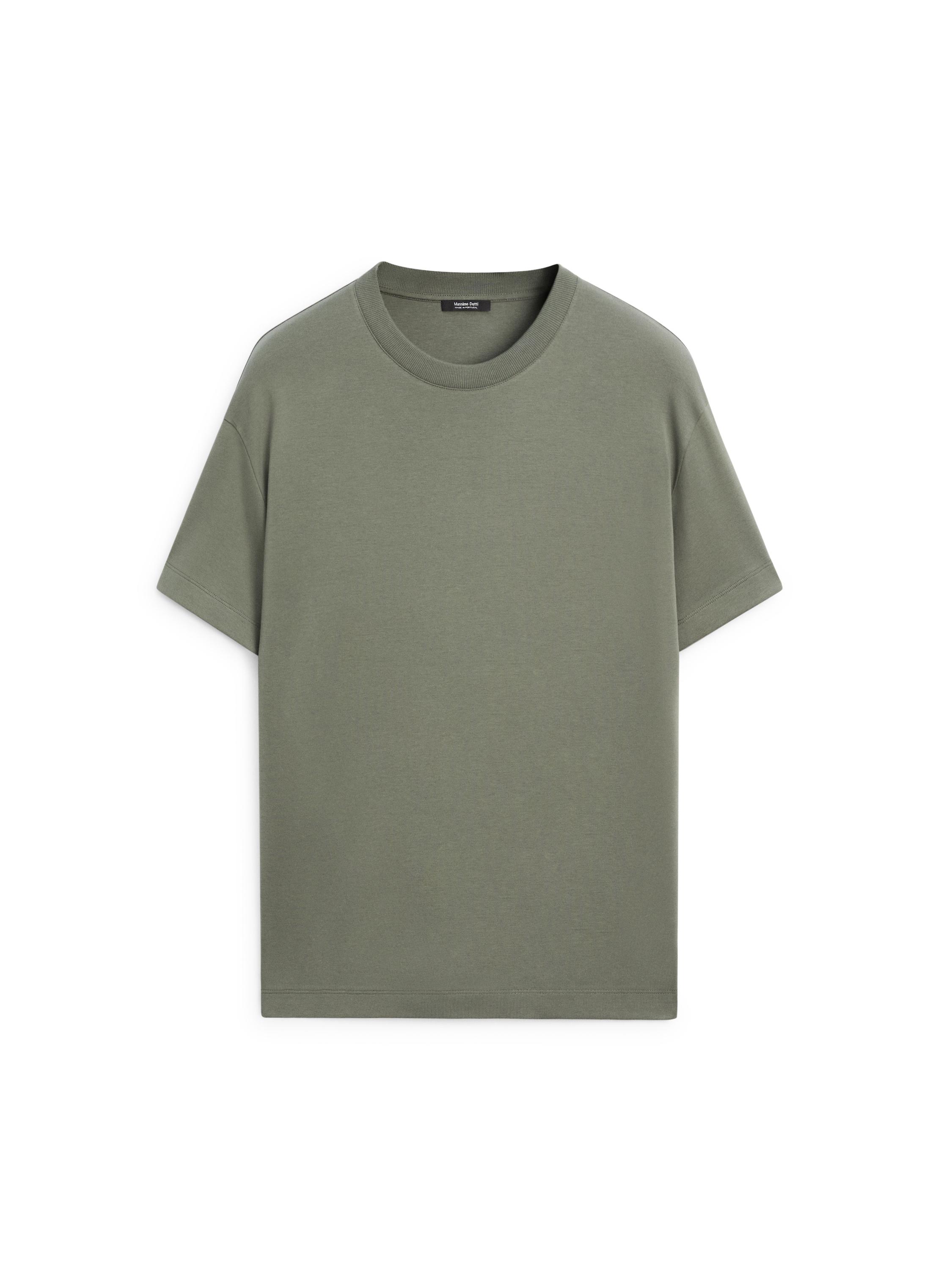 100% cotton short sleeve T-shirt — MOSS GREEN