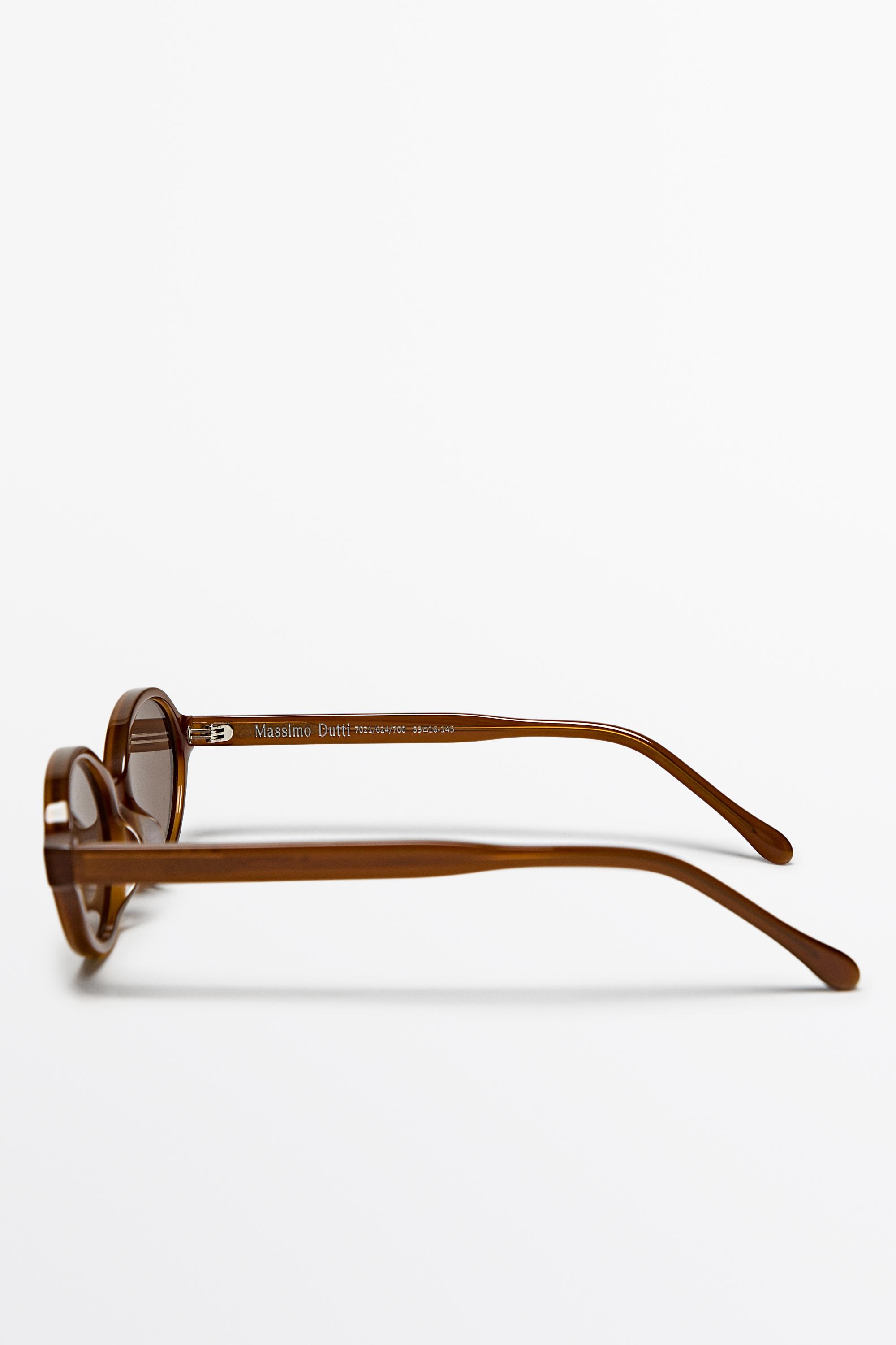 Round sunglasses — BROWN