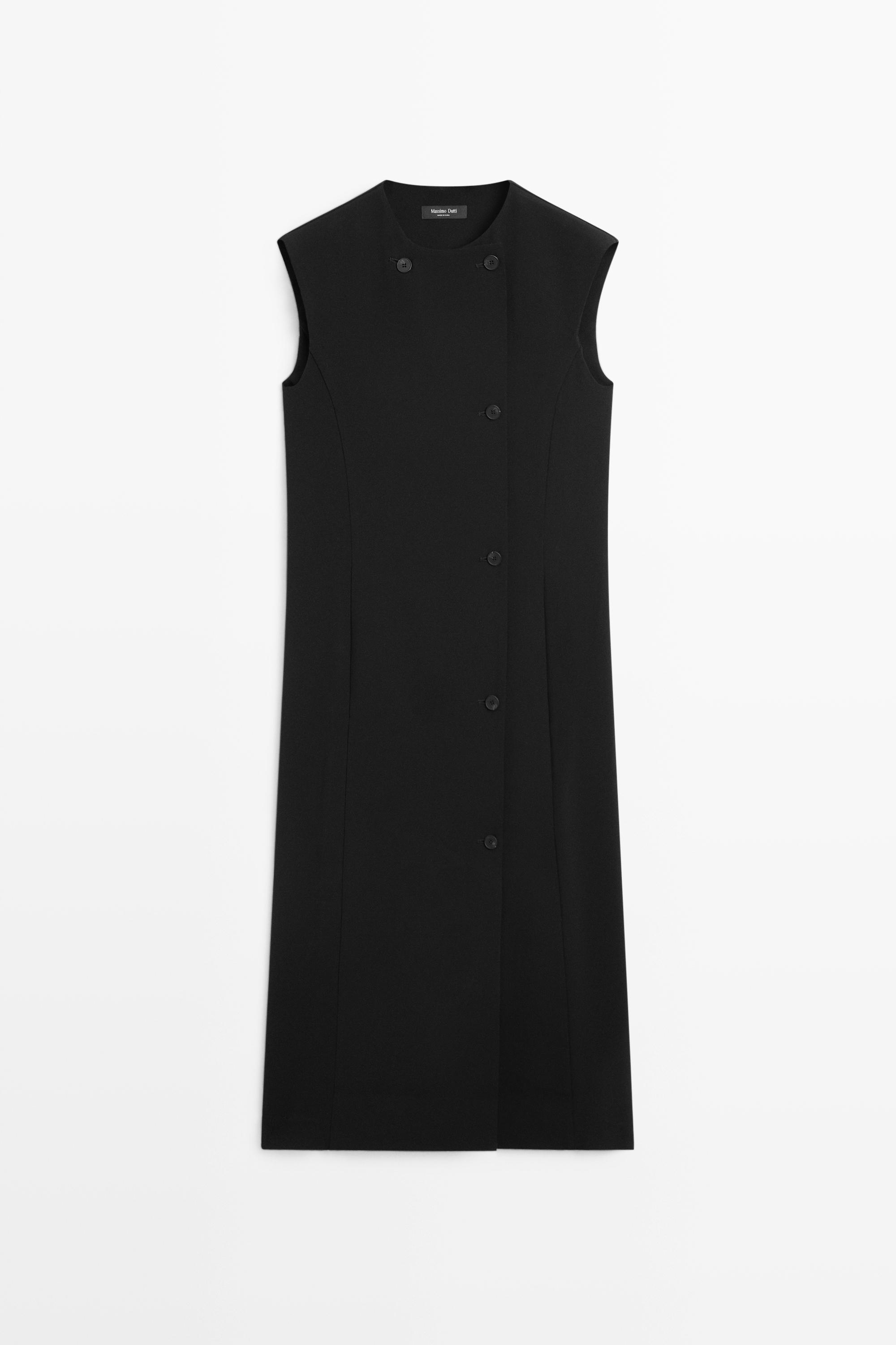 Vestido midi botonadura