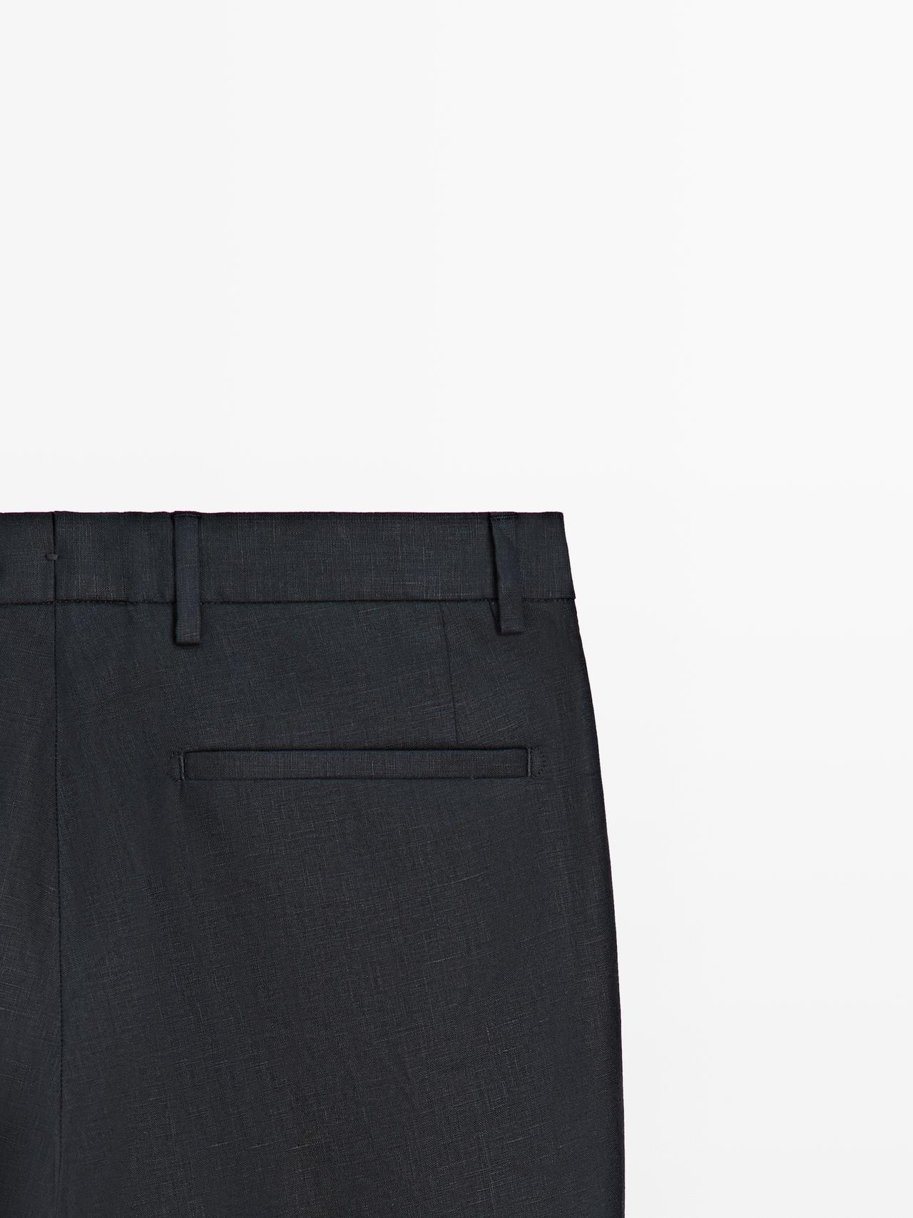 Linen suit trousers — DEEP BLUE