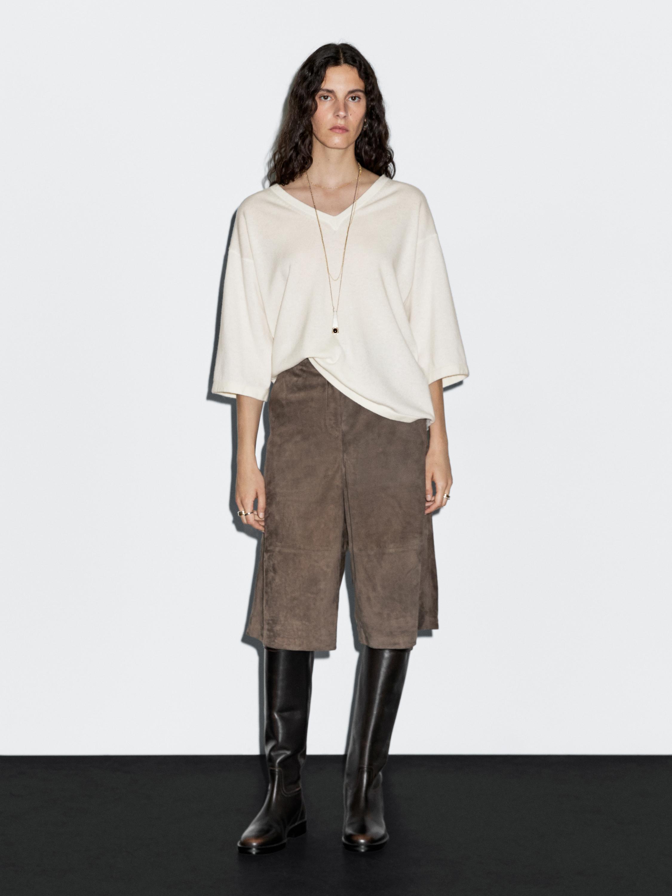 Wool blend V-neck sweater