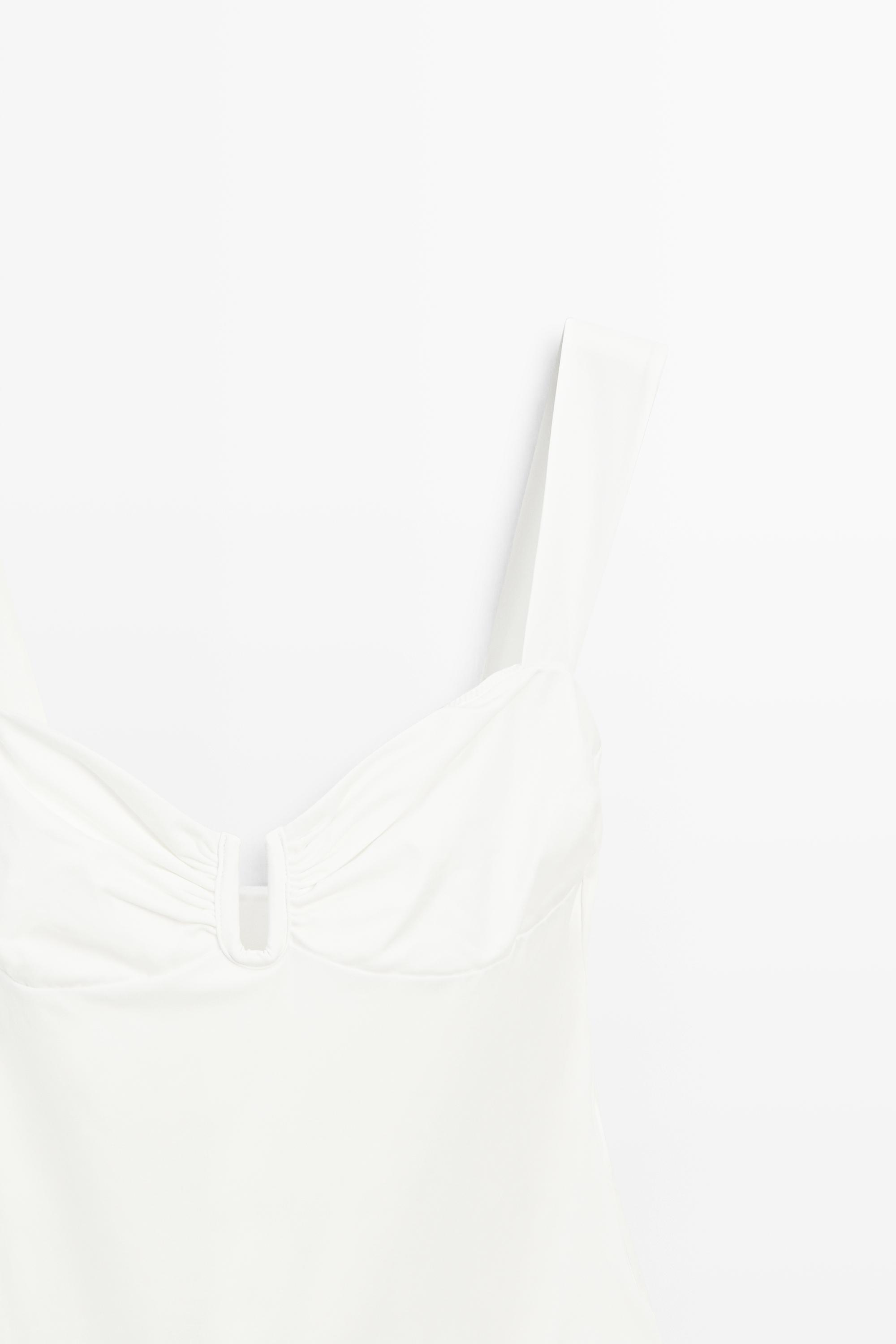 Swimsuit with gathered detail — Off white
