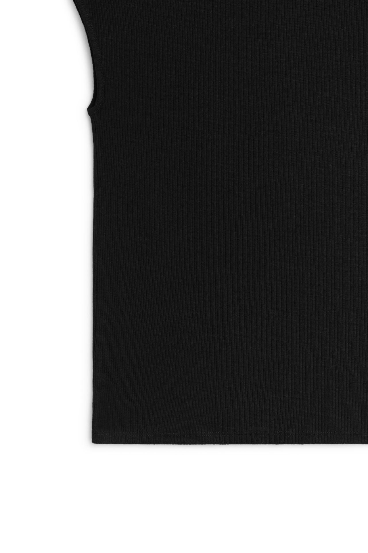 100% wool turtleneck top - LIMITED EDITION — BLACK