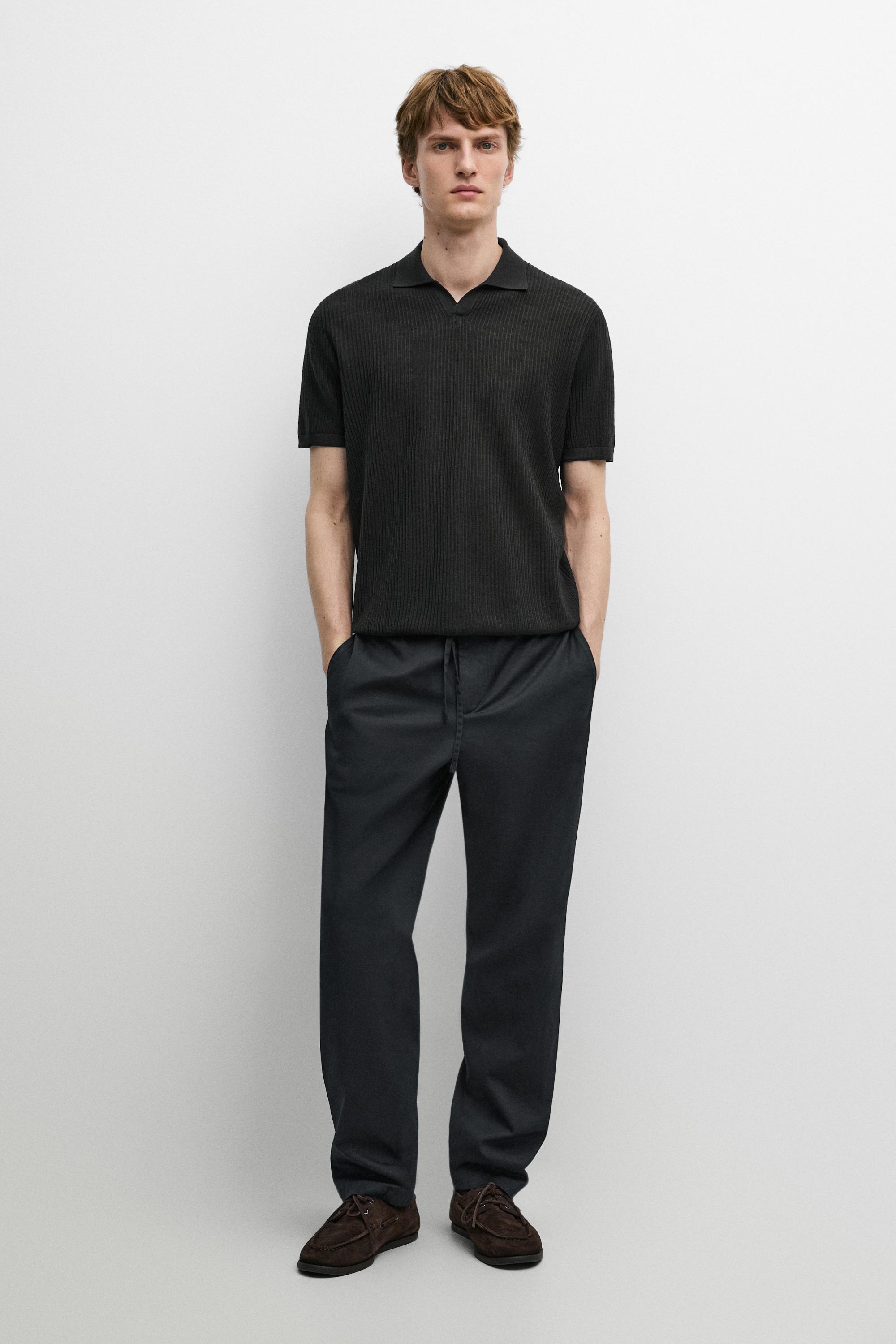 Cotton blend jogger fit pants
