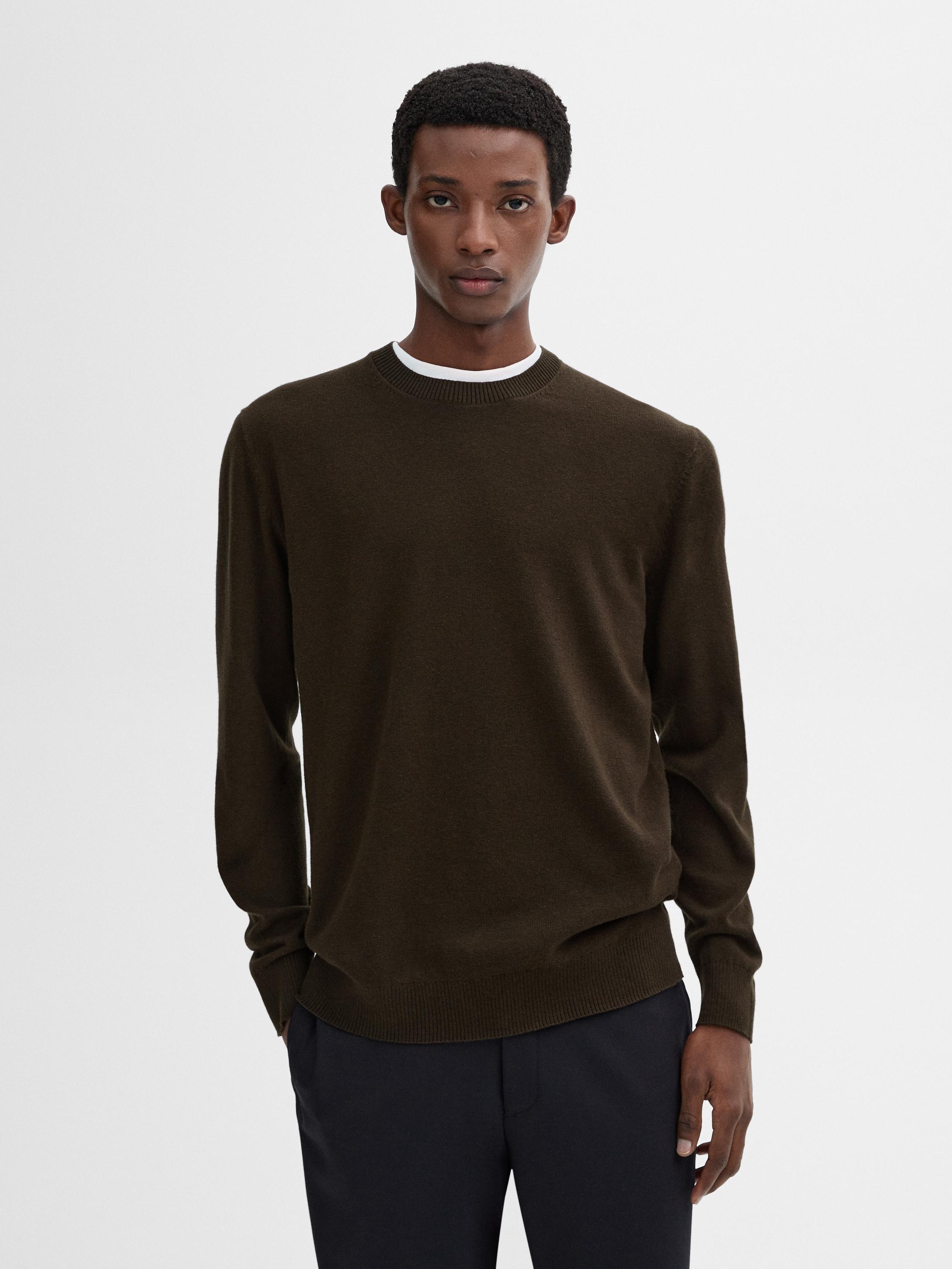 Cotton blend knitted jumper
