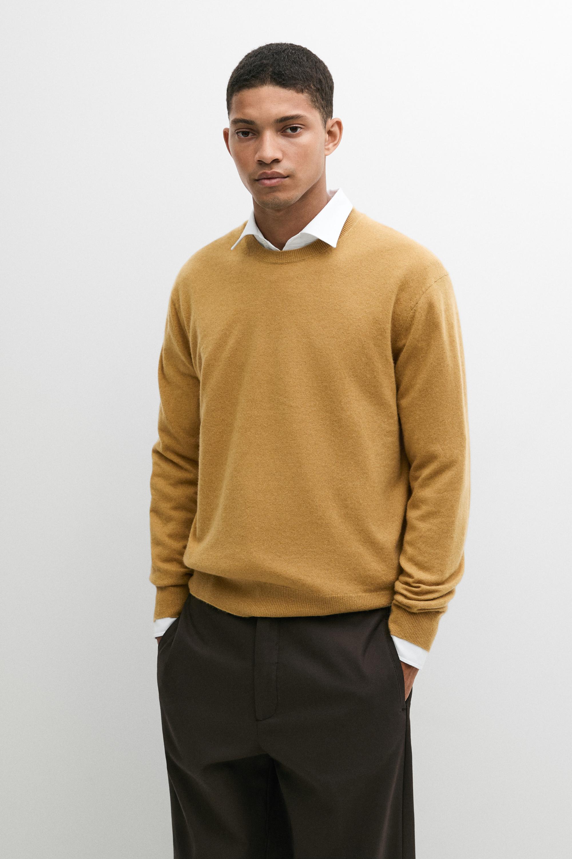 Knit 100% cashmere round neck sweater