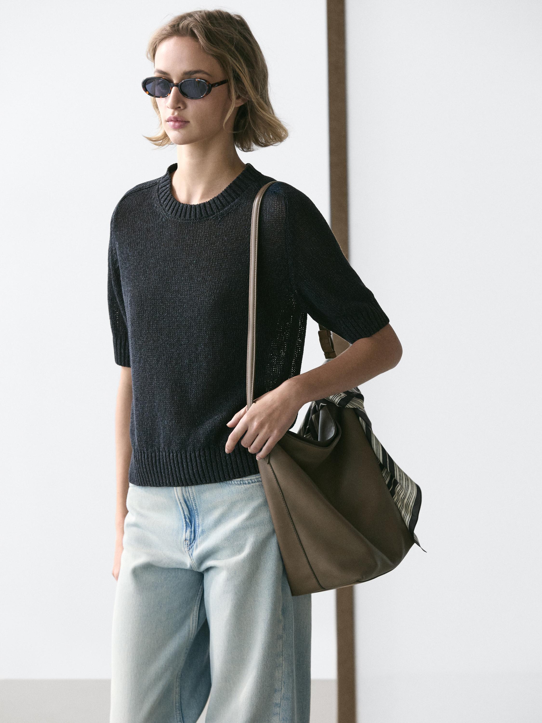 High-waist wide-leg jeans — Light Blue