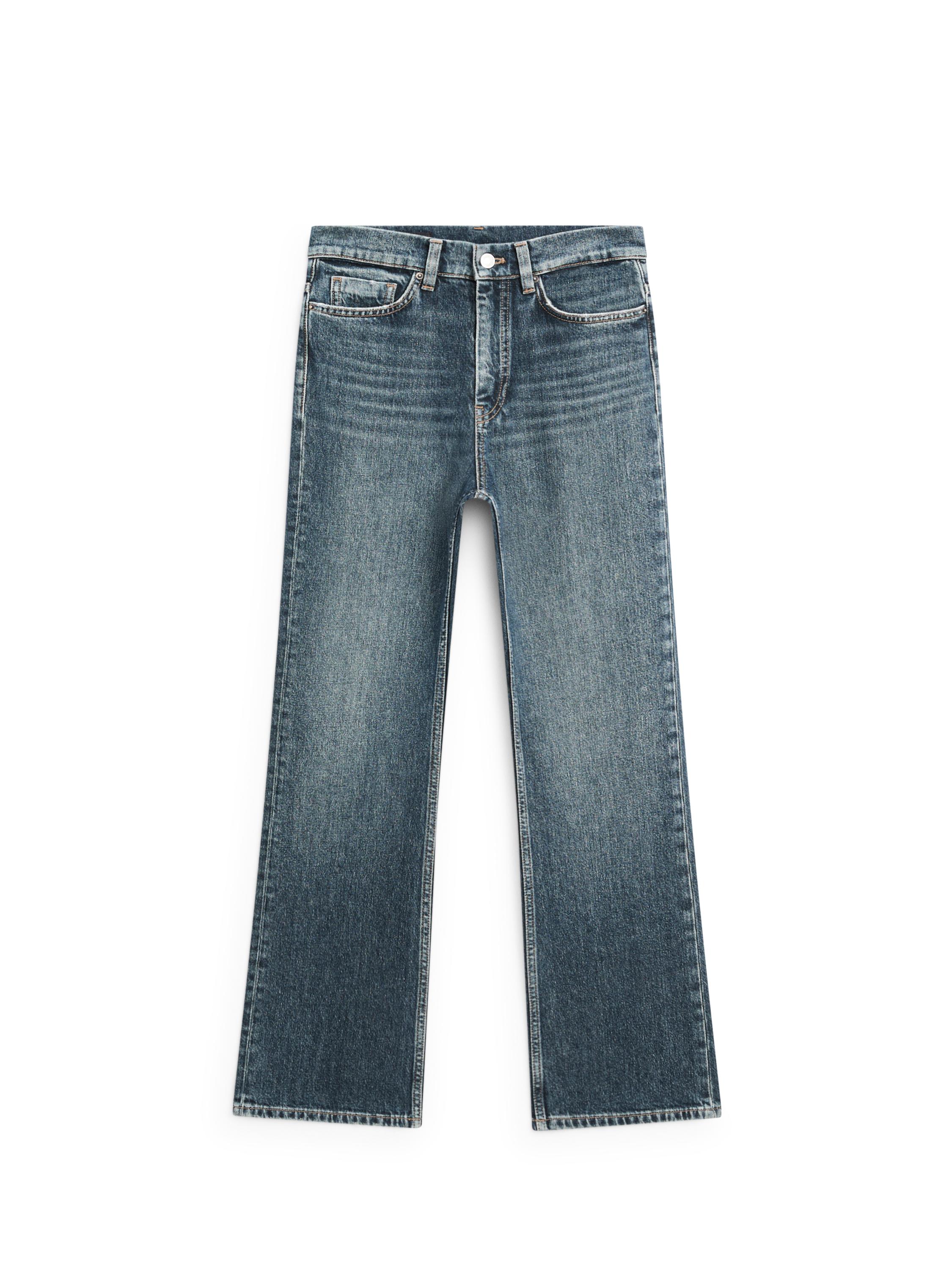 High-waist boot-cut jeans — MEDIUM BLUE
