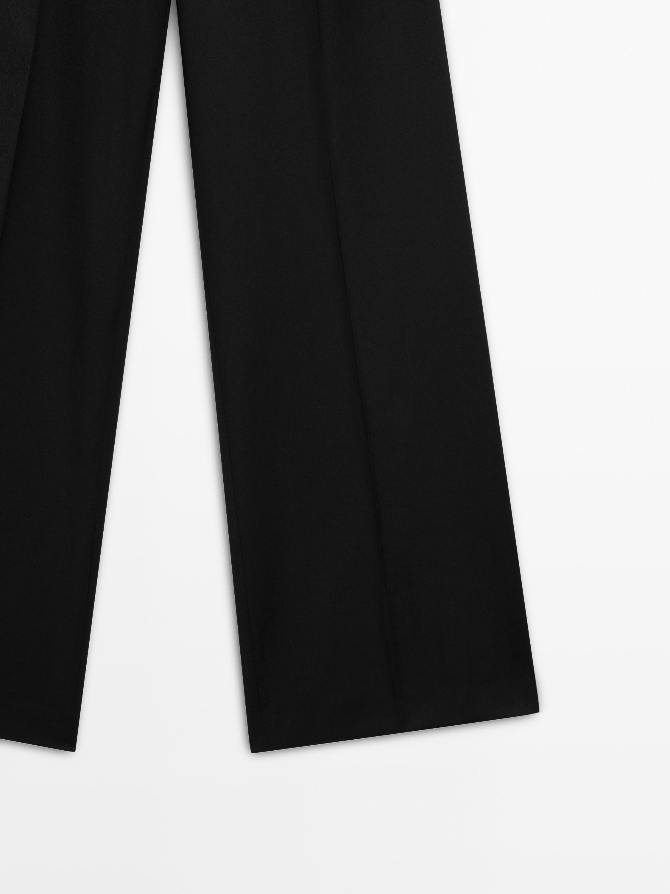 100% wool trousers with thin waistband