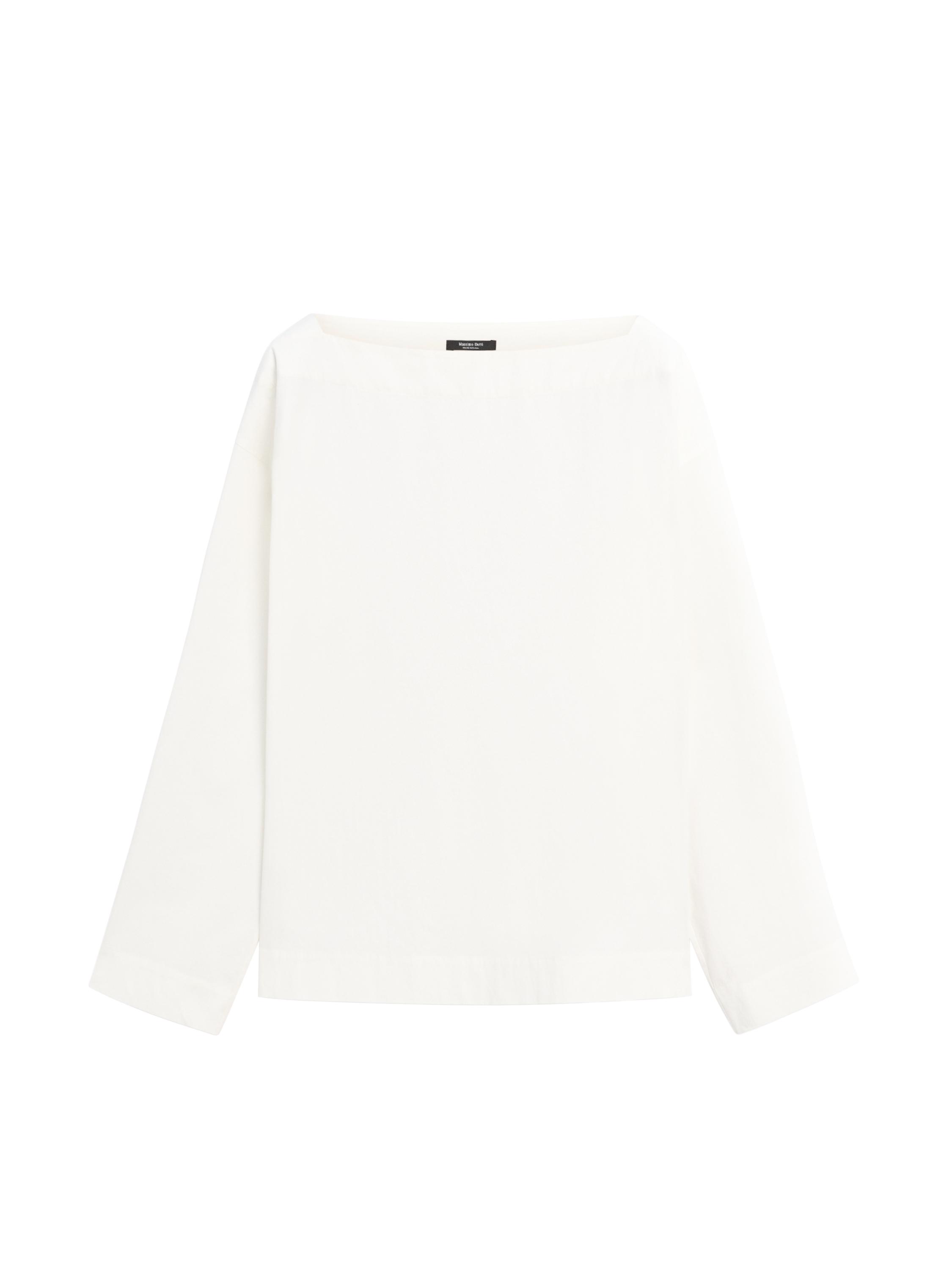 Poplin geniş yaka bluz