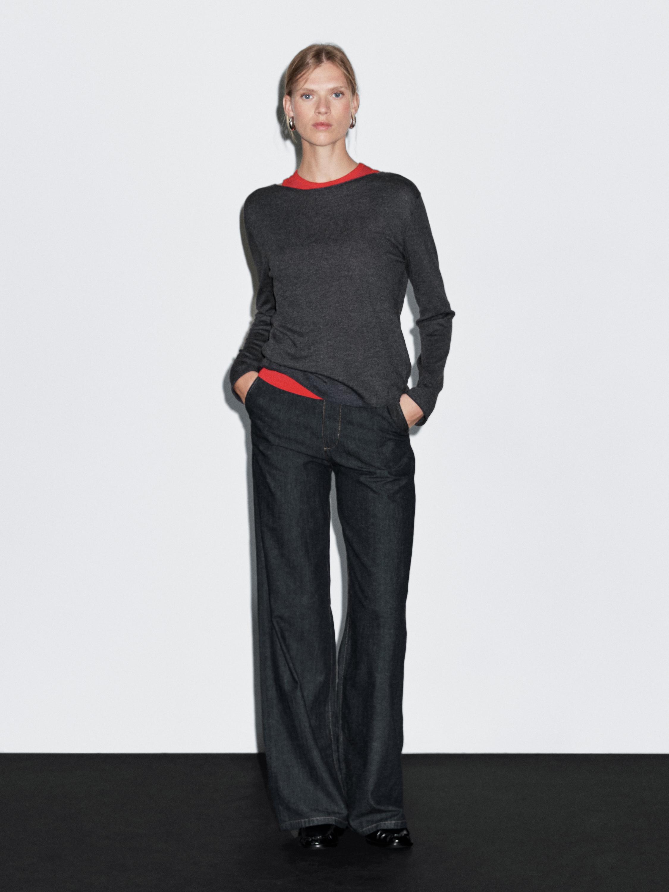 Jean straight taille haute