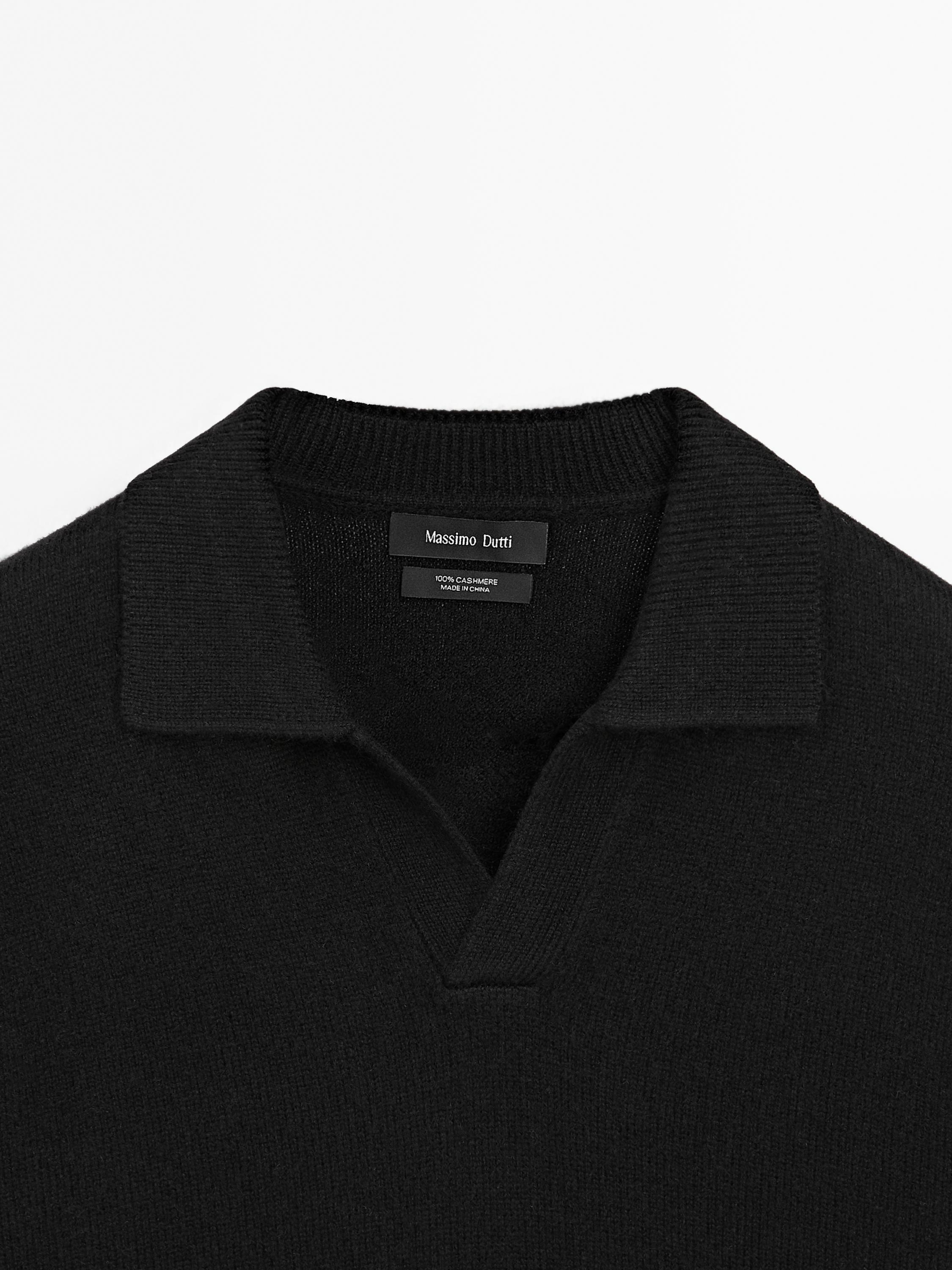 Knit 100% cashmere V-neck sweater