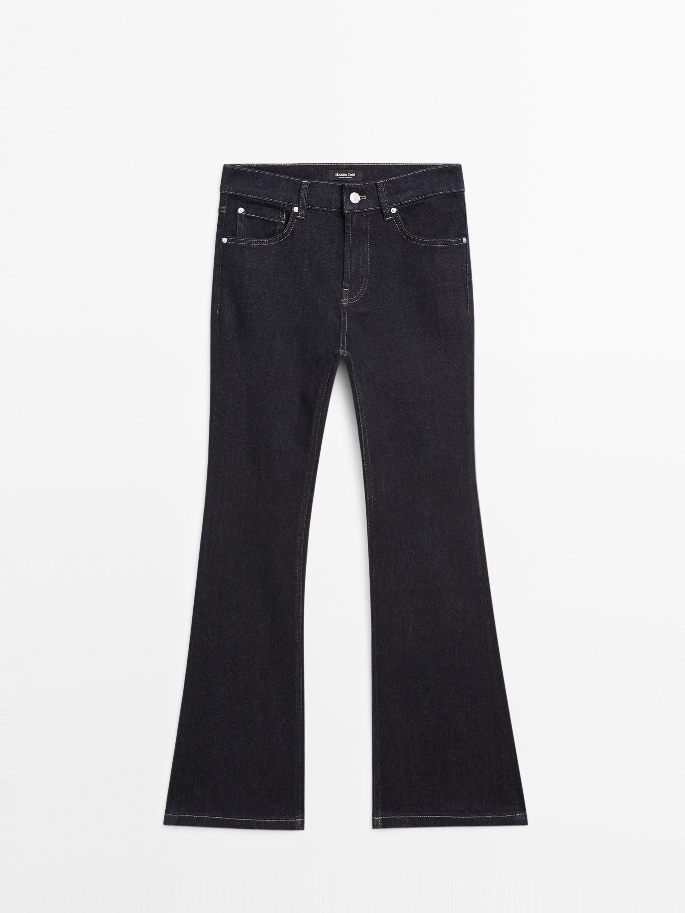 High waist flare fit skinny jeans